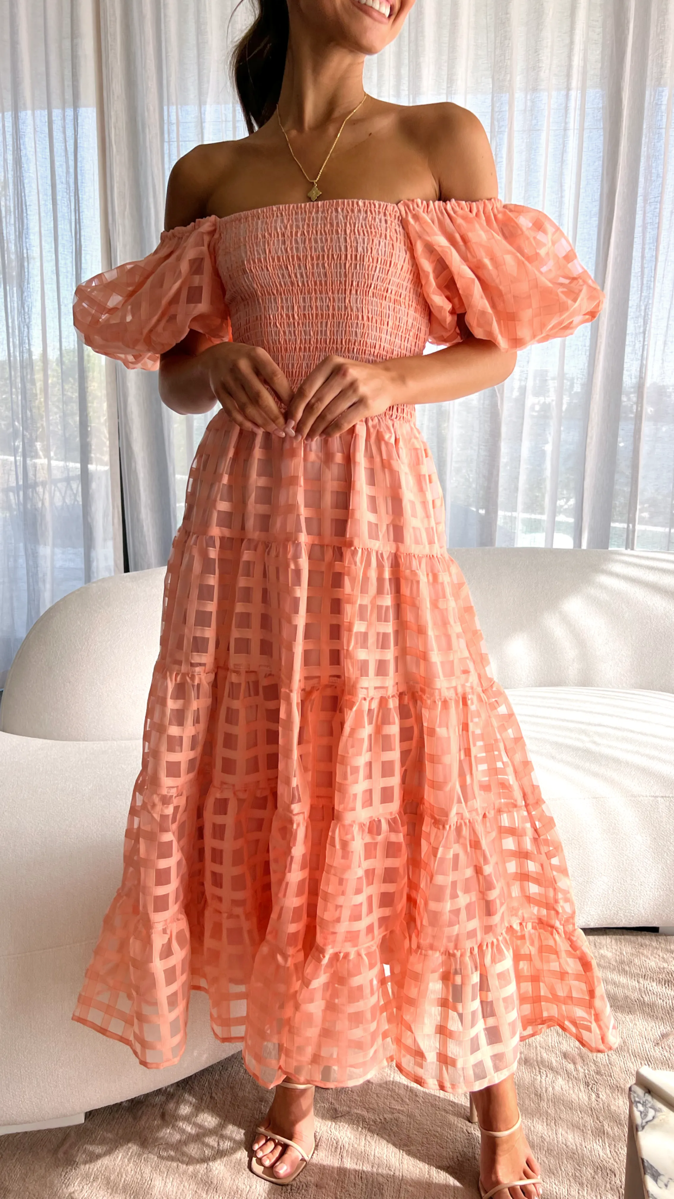 Deemi Maxi Dress - Peach sold by Billy J product image thumbnail 3