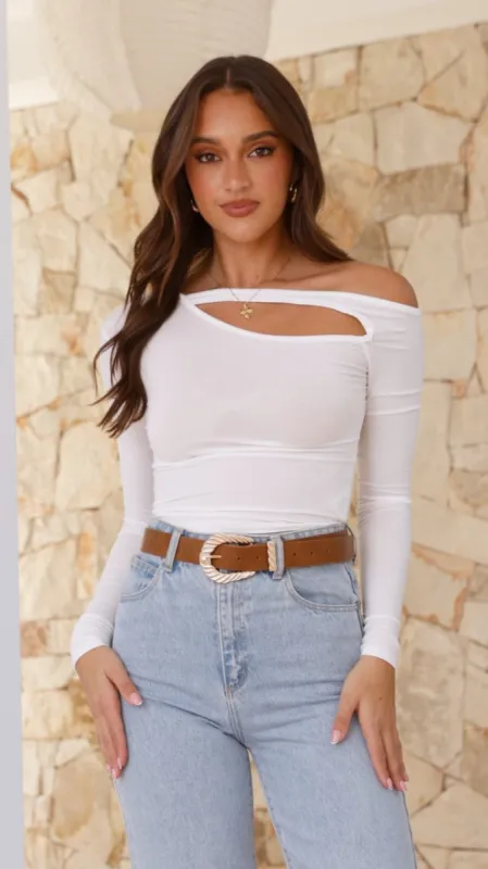 Constance Long Sleeve Top - White sold by Billy J