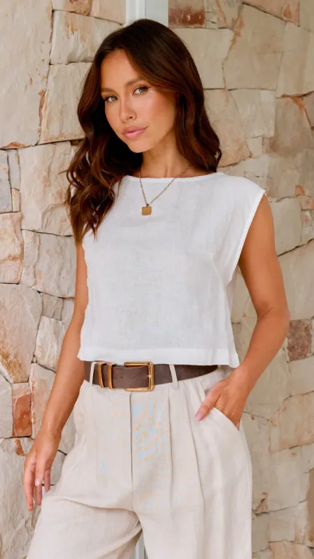 Aurora Top - White sold by Billy J