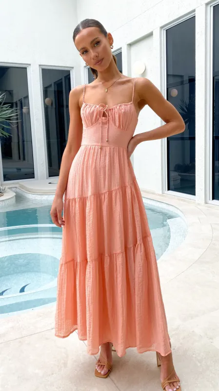 Cove Maxi Dress - Apricot sold by Billy J