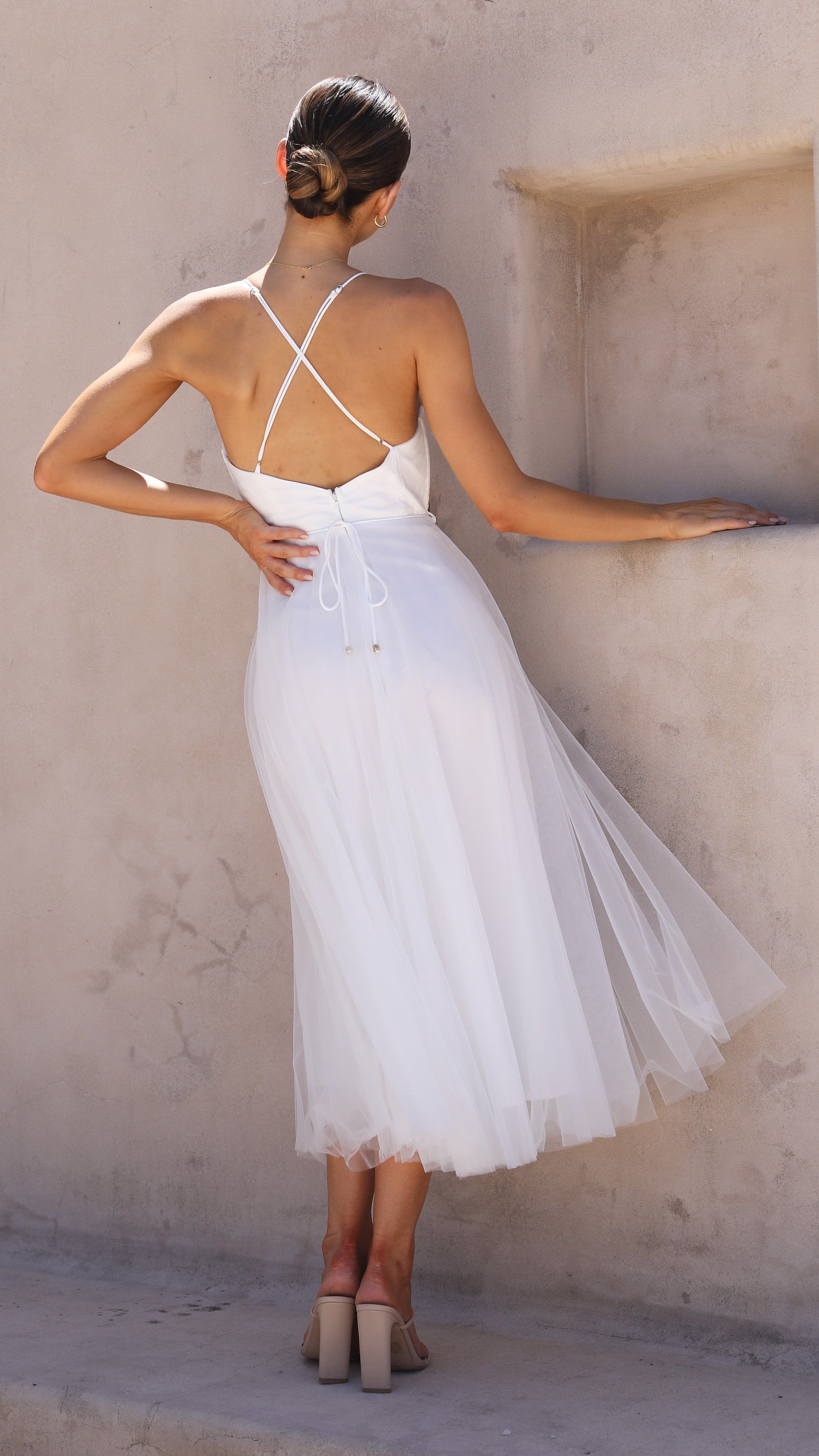 Diana Midi Dress - White sold by Billy J product image thumbnail 2