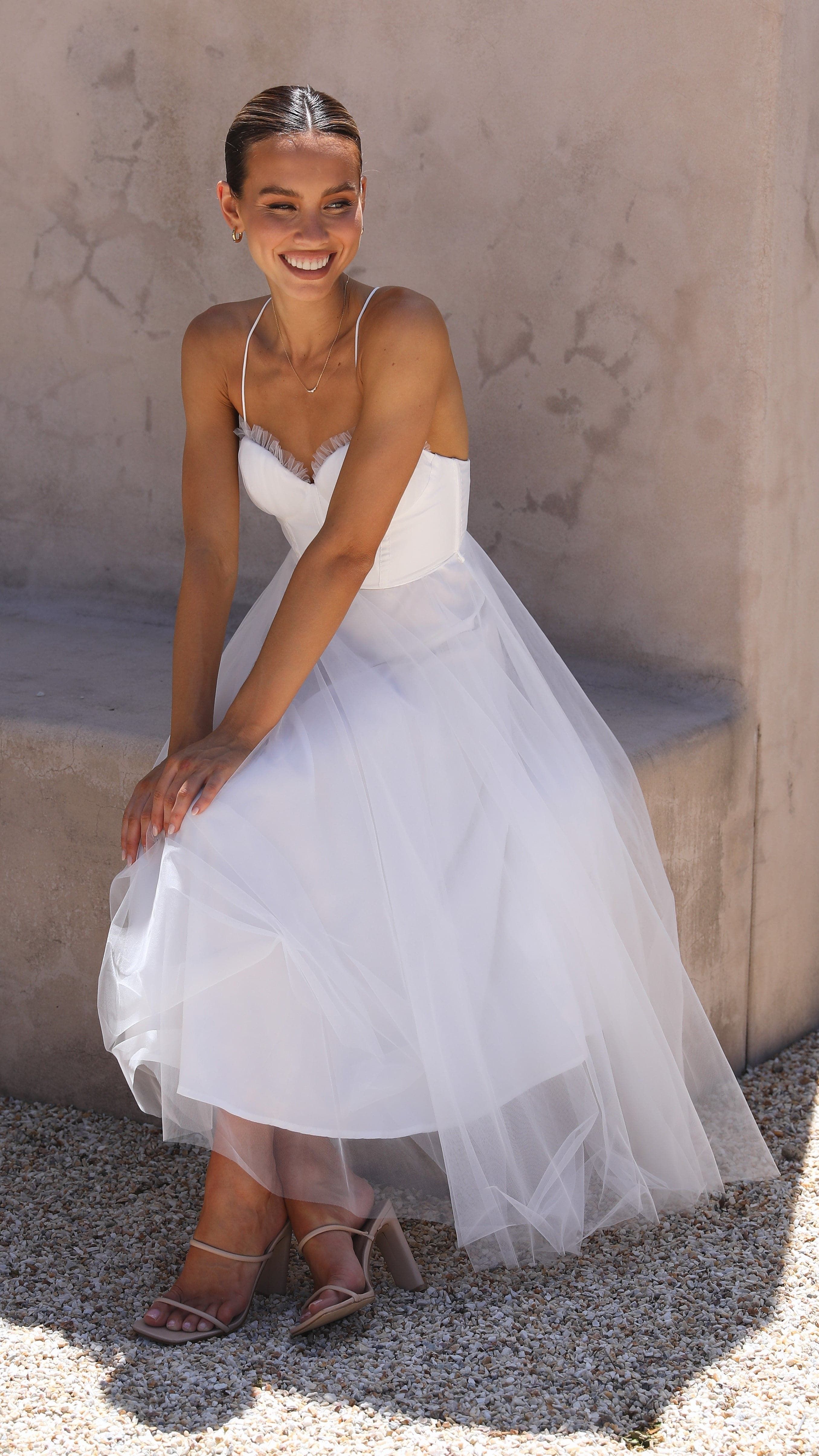 Diana Midi Dress - White sold by Billy J product image thumbnail 3