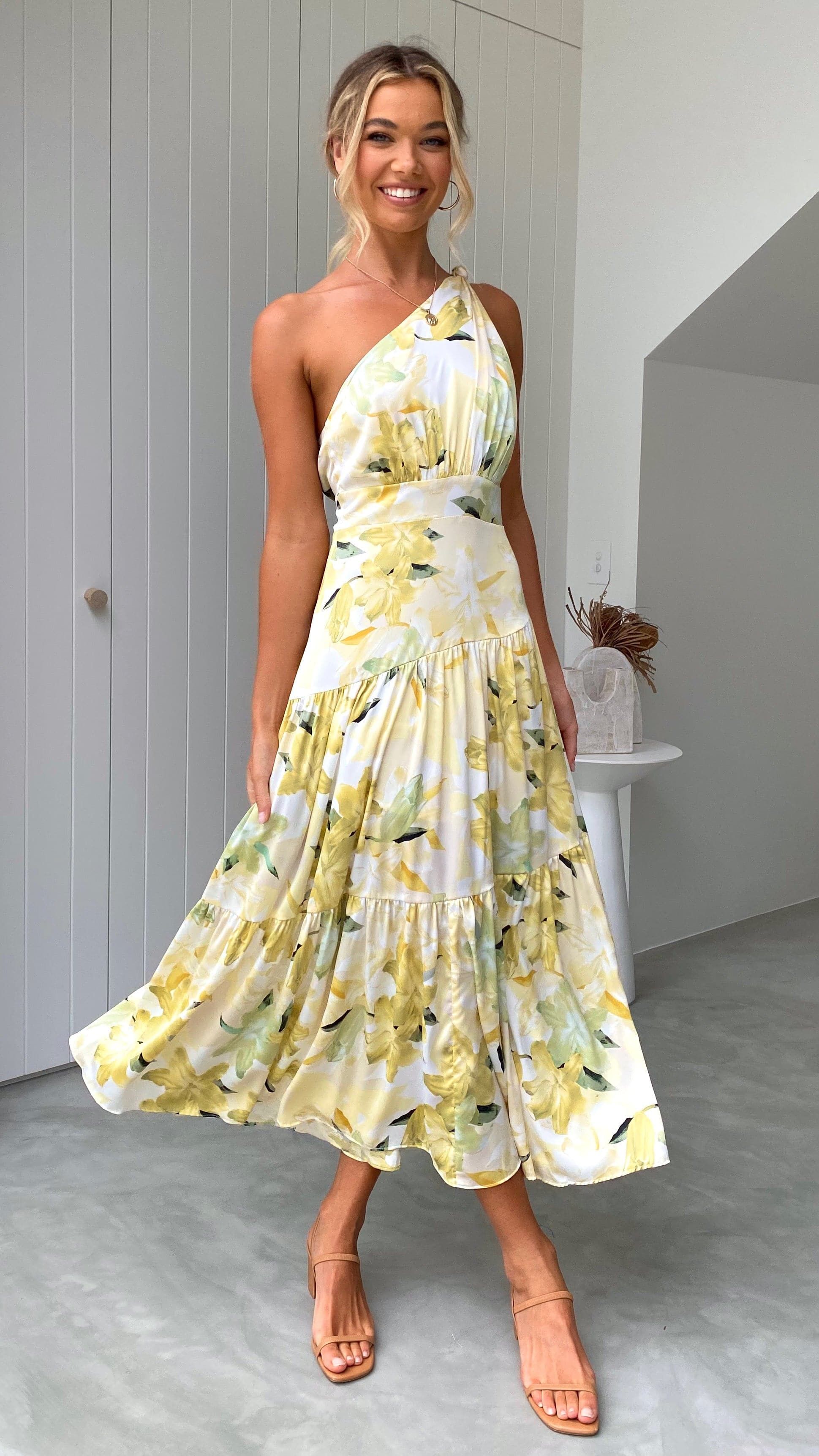 Jayma Maxi Dress - Yellow Floral sold by Billy J
