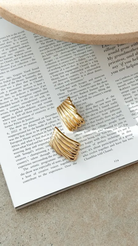 Rina Earrings - Gold sold by Billy J
