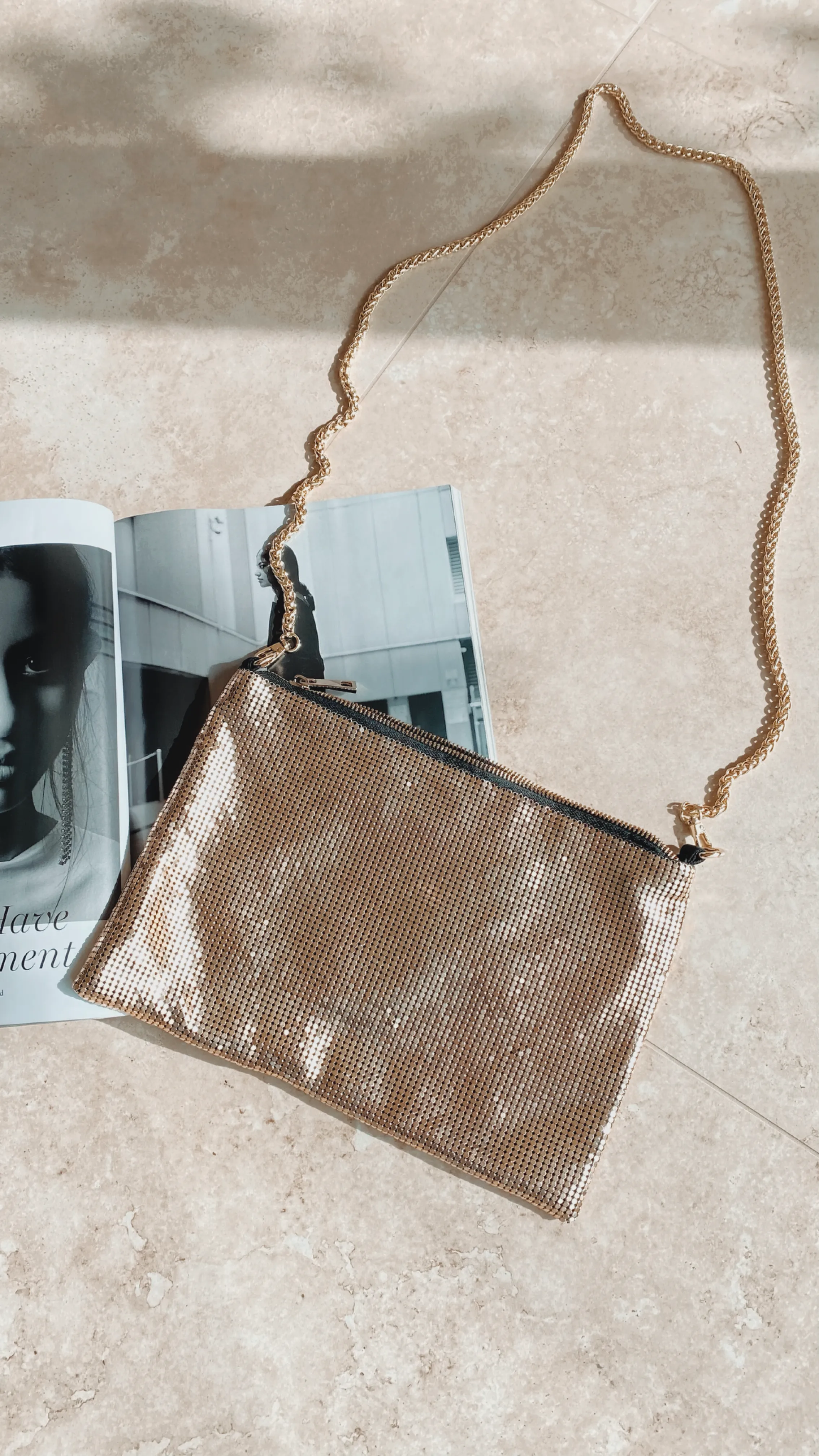 Chain Mesh Bag - Gold sold by Billy J product image thumbnail 3