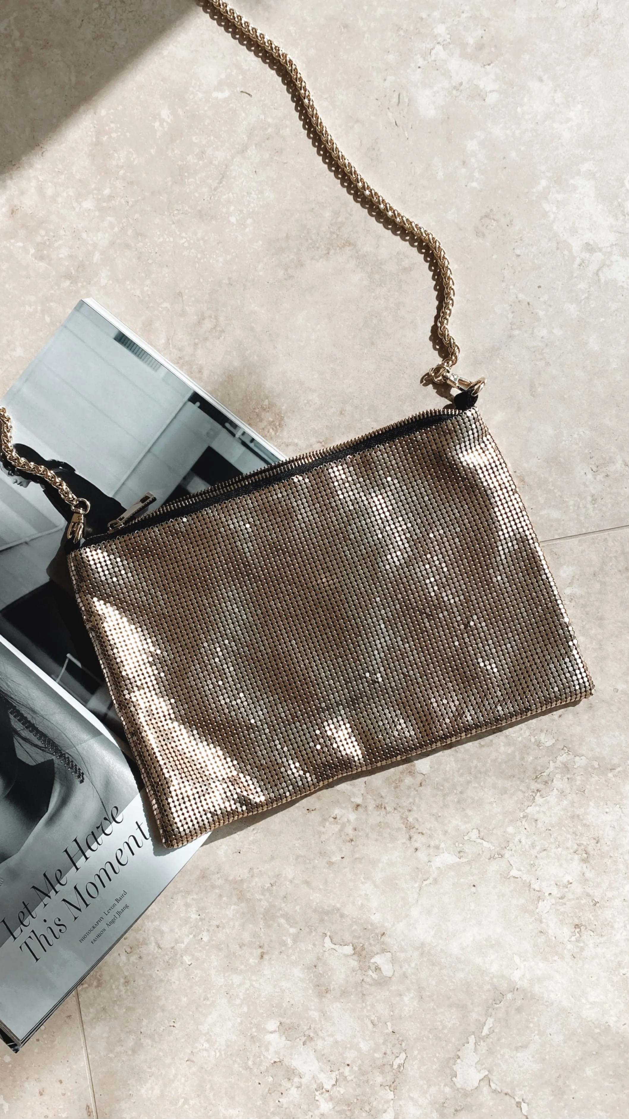 Chain Mesh Bag - Gold sold by Billy J product image thumbnail 5