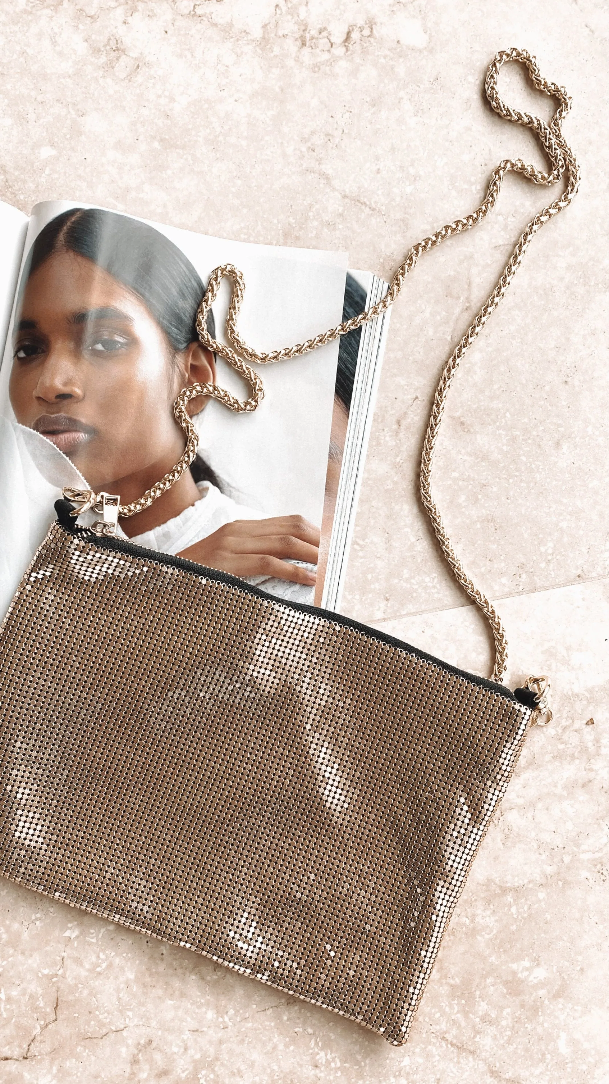 Chain Mesh Bag - Gold sold by Billy J product image thumbnail 2