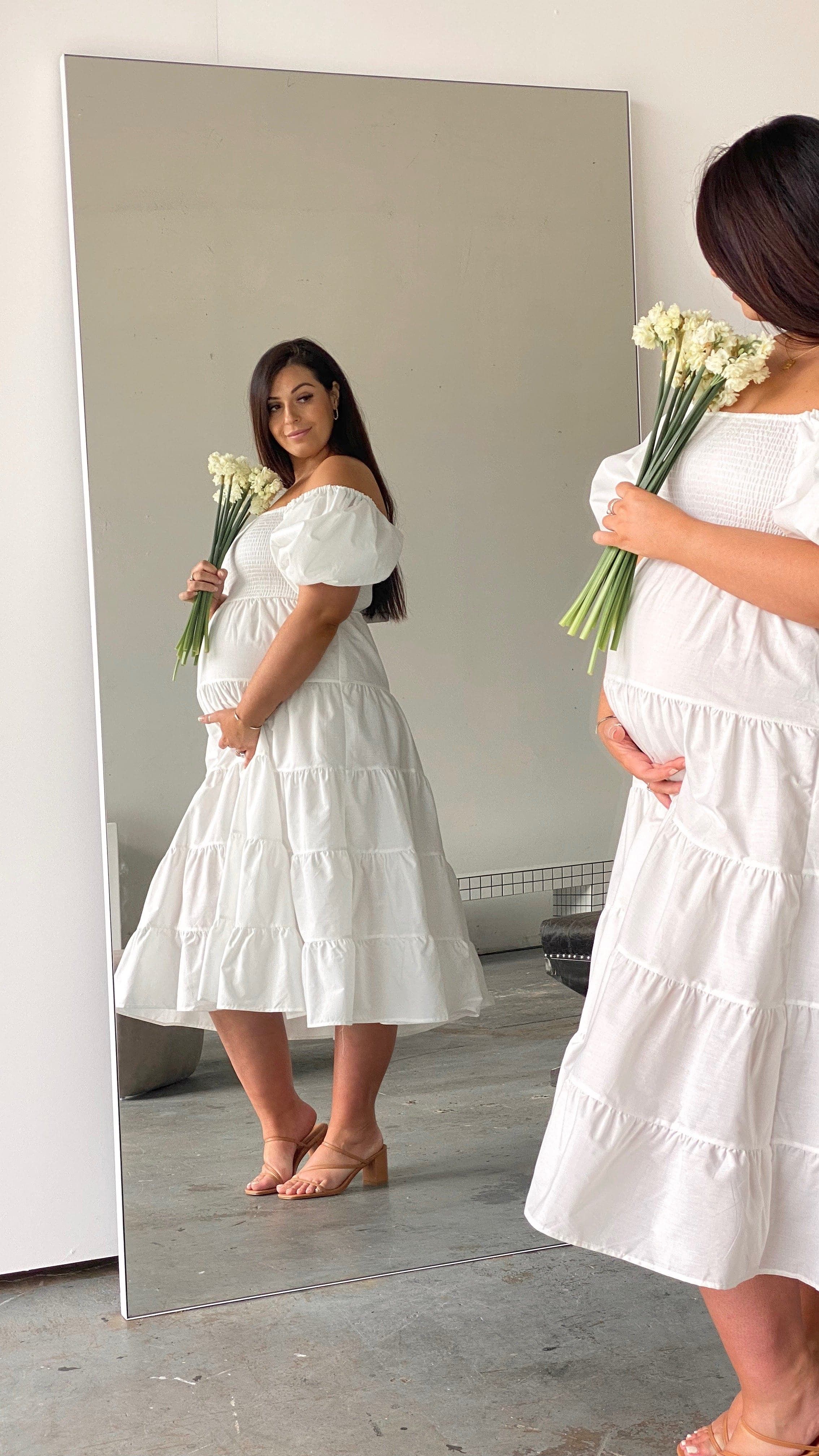 Chyna Midi Dress - White sold by Billy J product image thumbnail 2