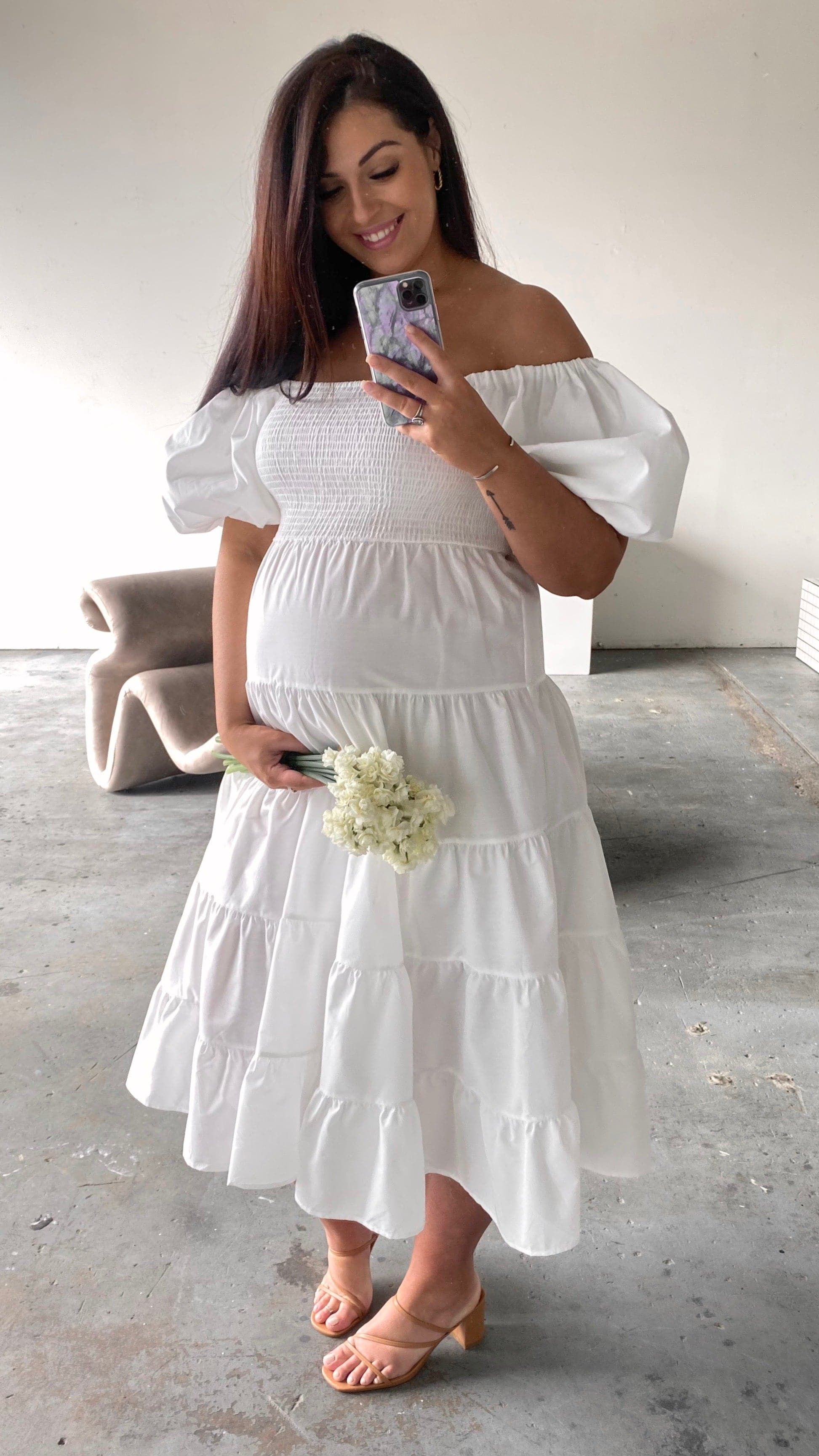 Chyna Midi Dress - White sold by Billy J product image thumbnail 4