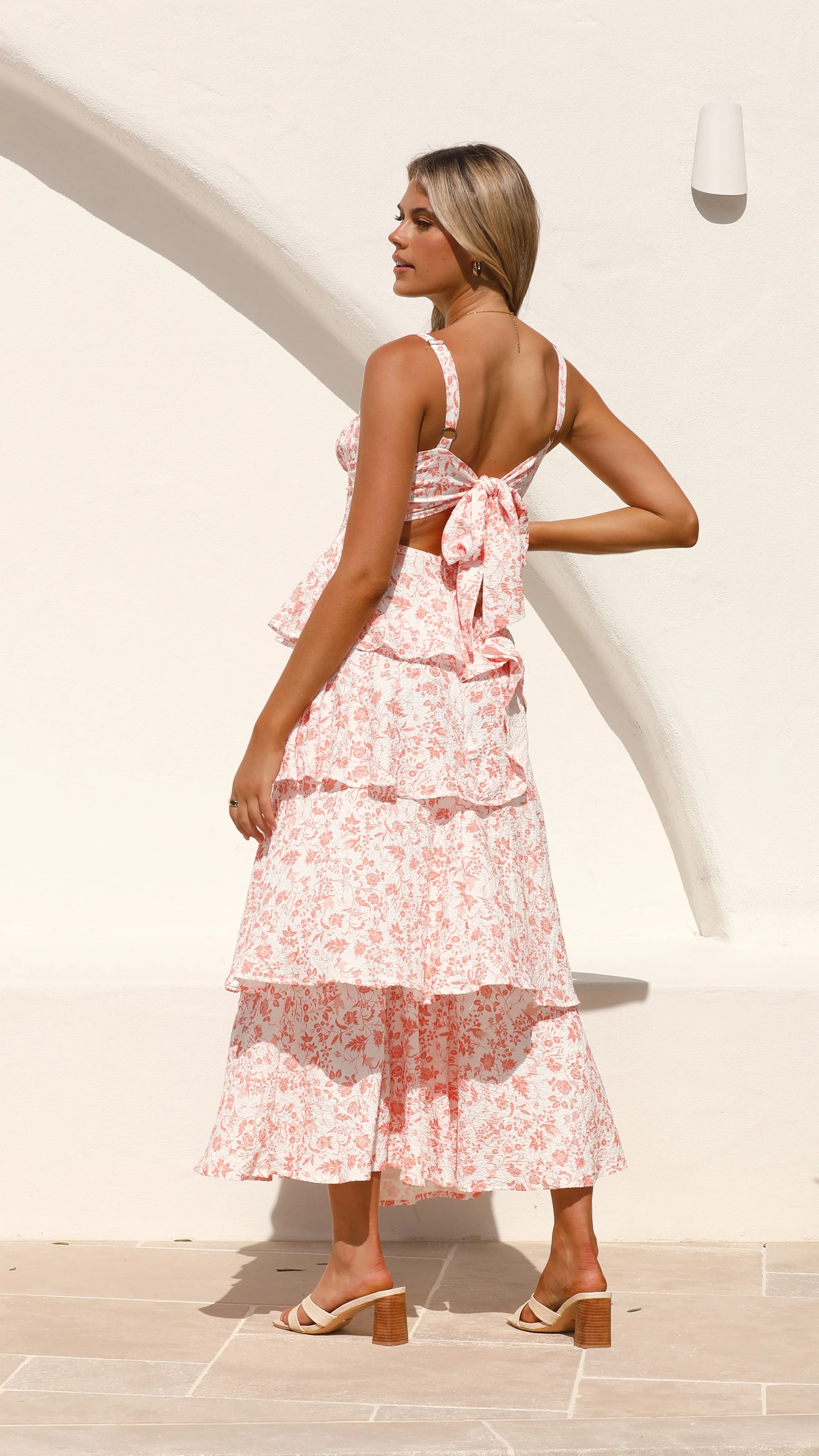 Page Maxi Dress - Peach Floral sold by Billy J product image thumbnail 2