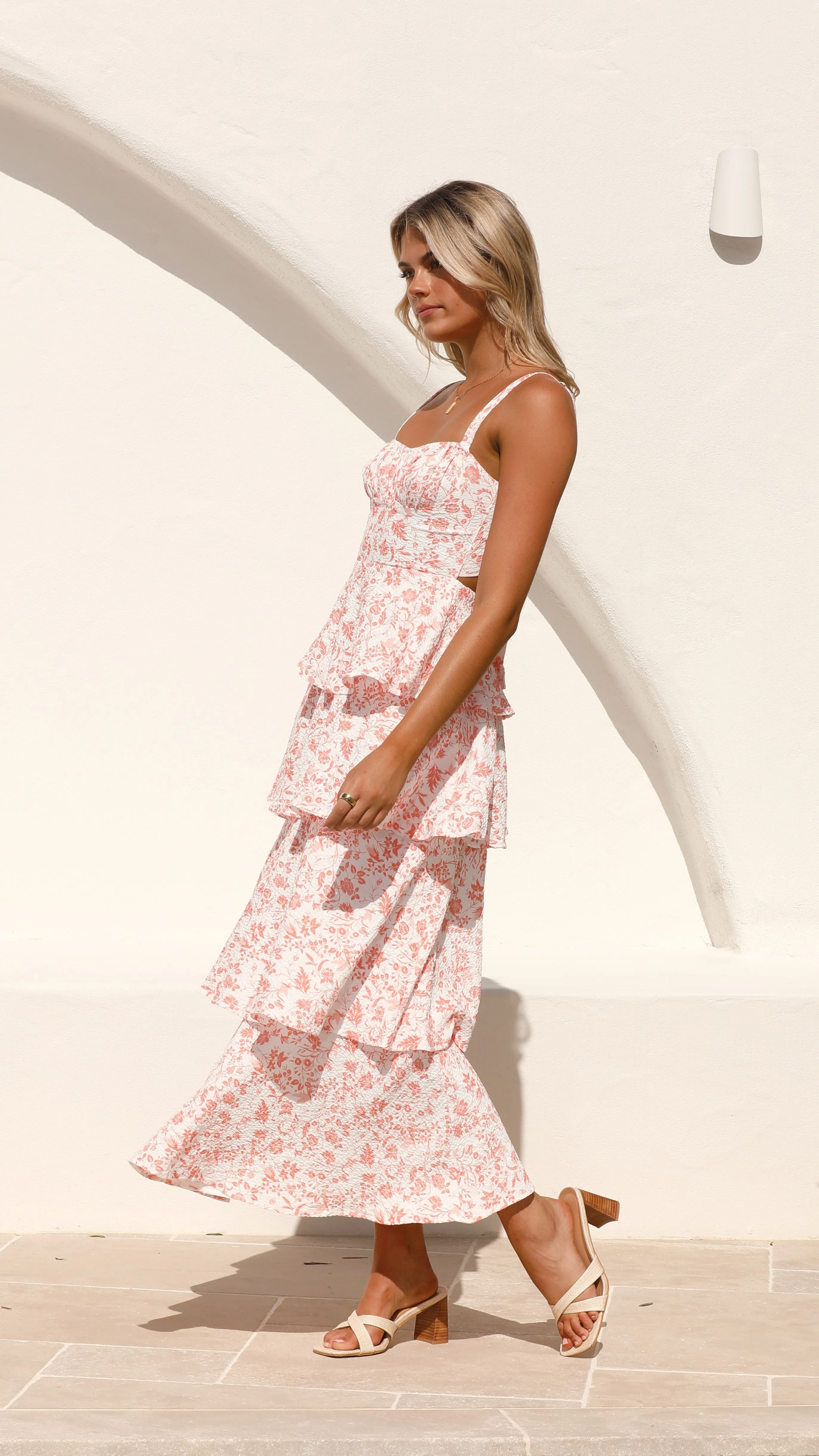 Page Maxi Dress - Peach Floral sold by Billy J product image thumbnail 4
