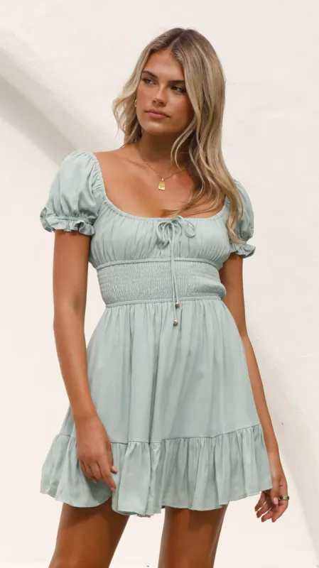 Kori Mini Dress - Sage sold by Billy J