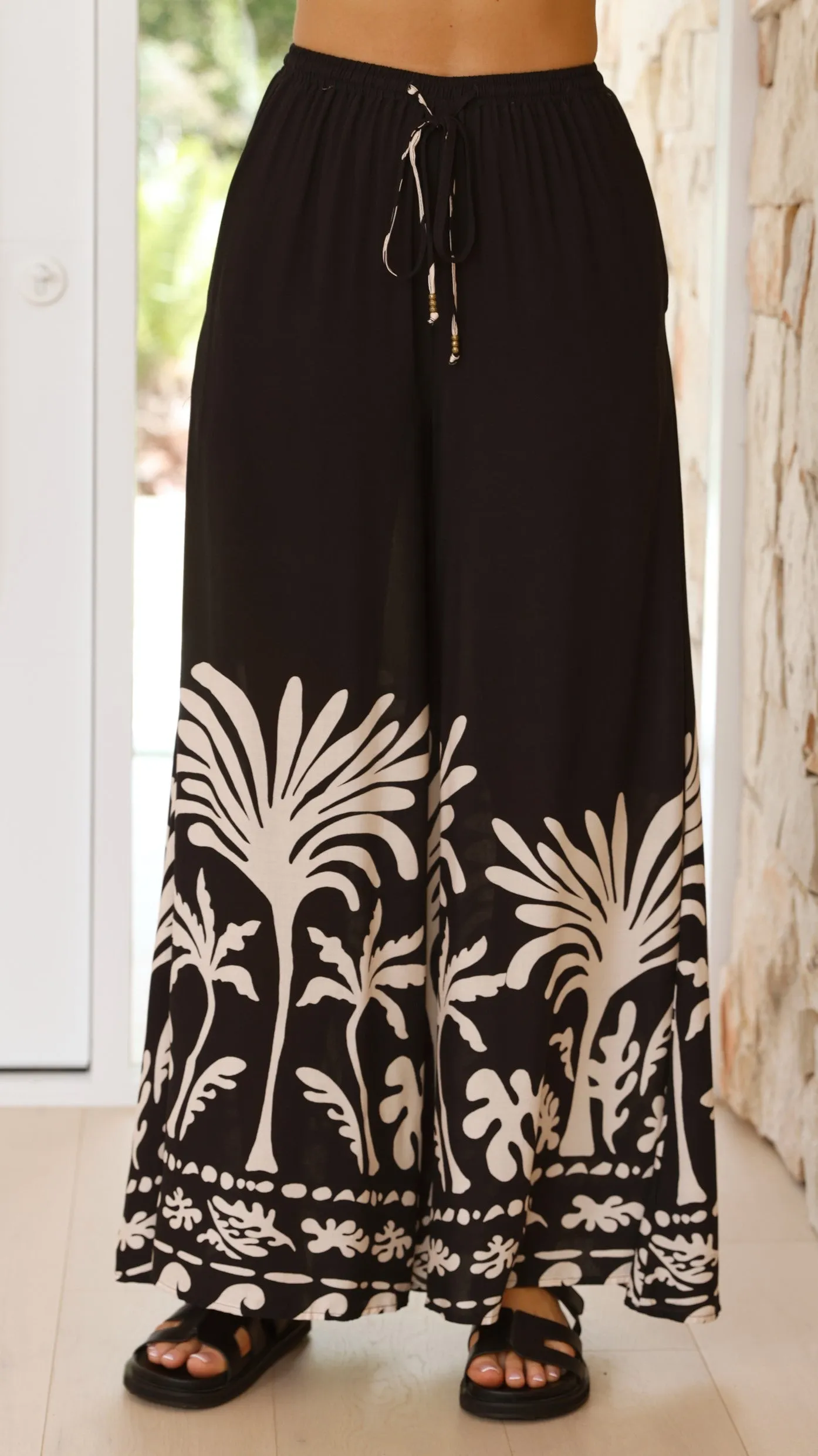 Noir Palm Wide Leg Pants - Black sold by Billy J product image thumbnail 2