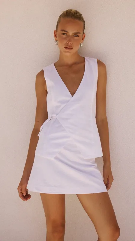 Ascend Mini Skirt - White sold by Billy J