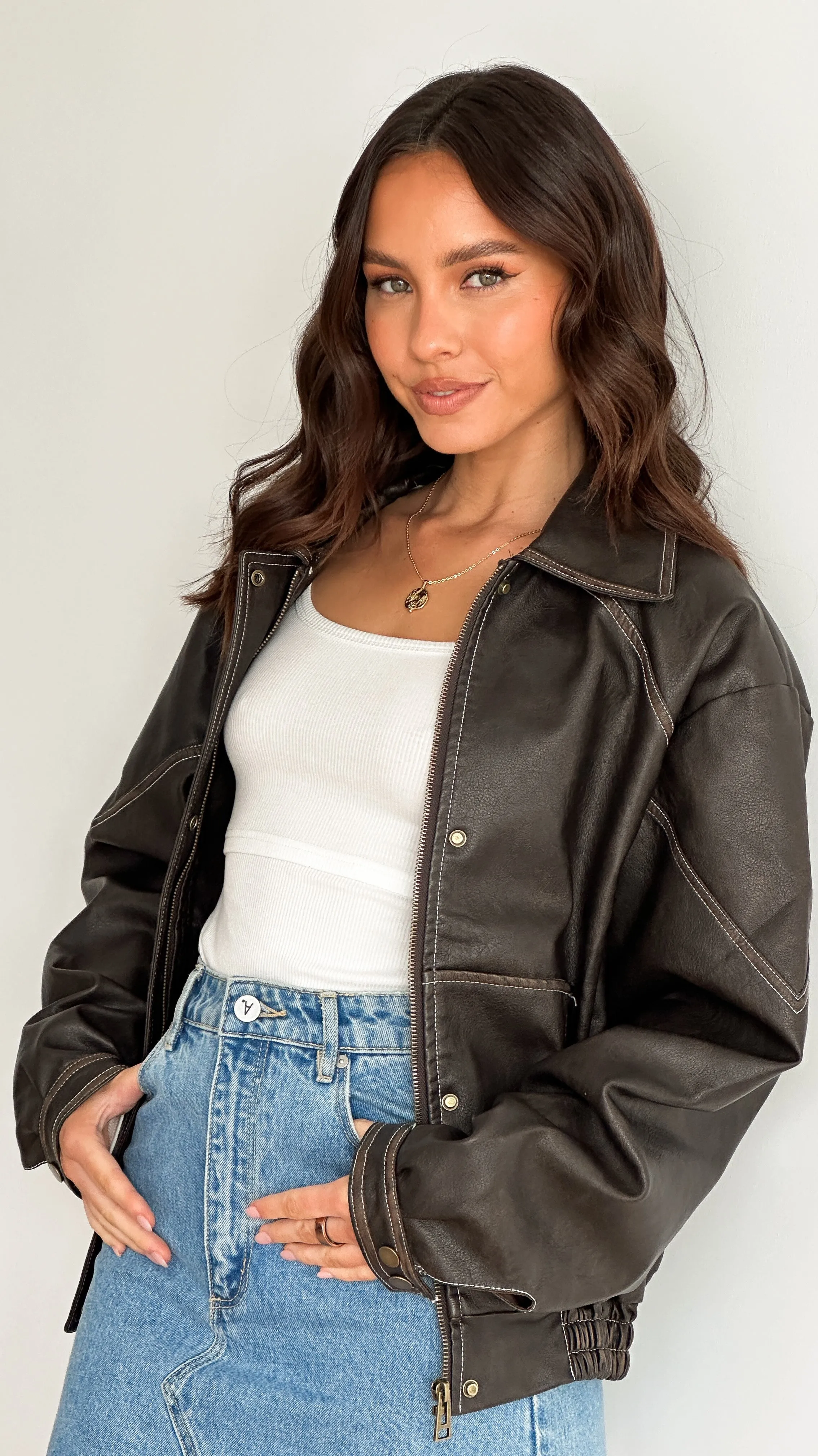 Jagger Jacket - Vintage Charcoal Brown sold by Billy J product image thumbnail 3