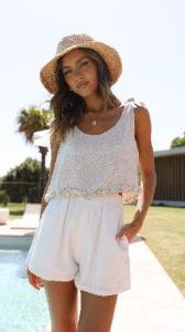 Mikayla Crop Top - Natural sold by Billy J