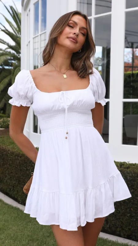 Kori Mini Dress - White sold by Billy J