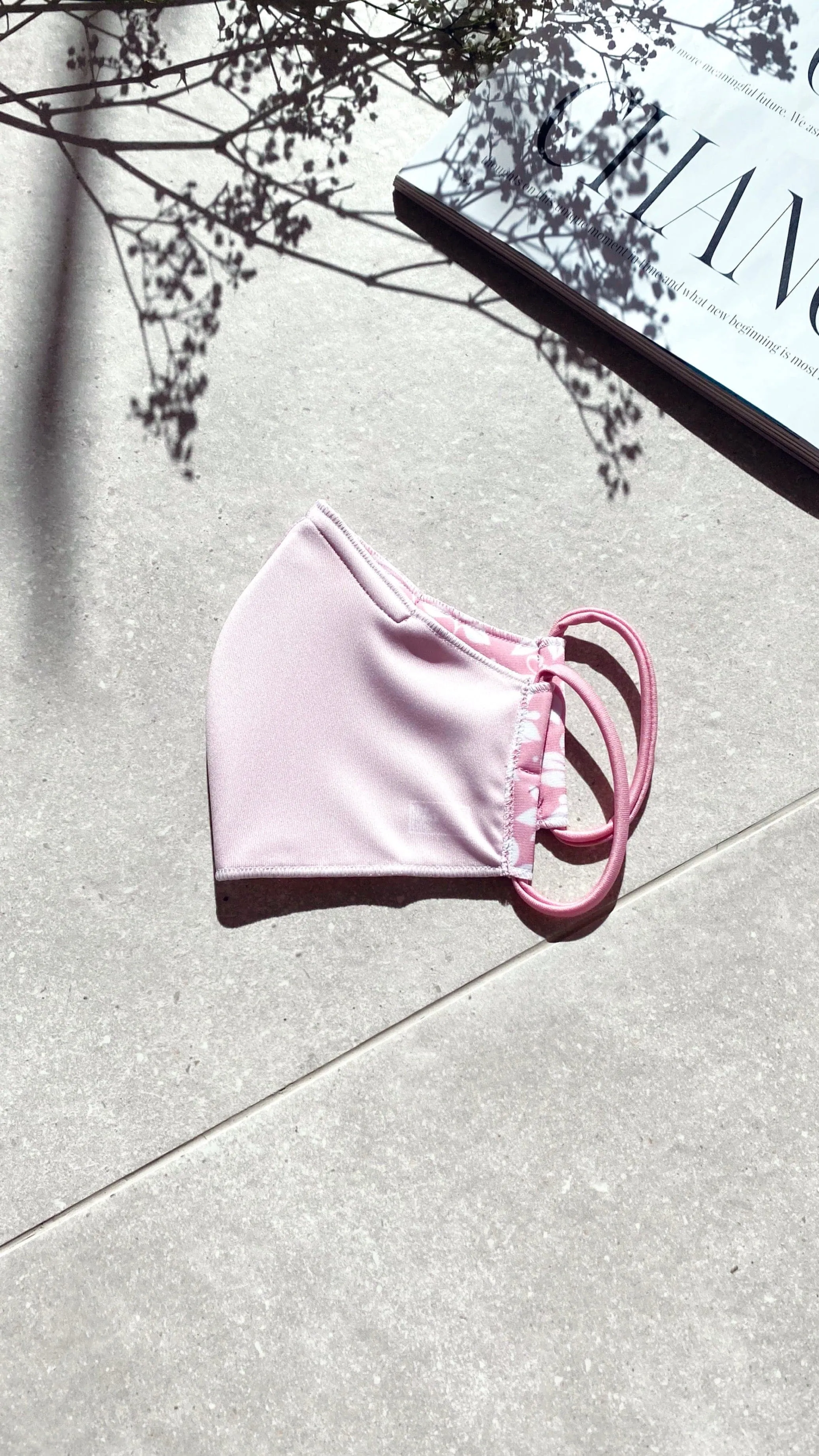 Soft Reversible Face Mask - Pink Blossom sold by Billy J product image thumbnail 3