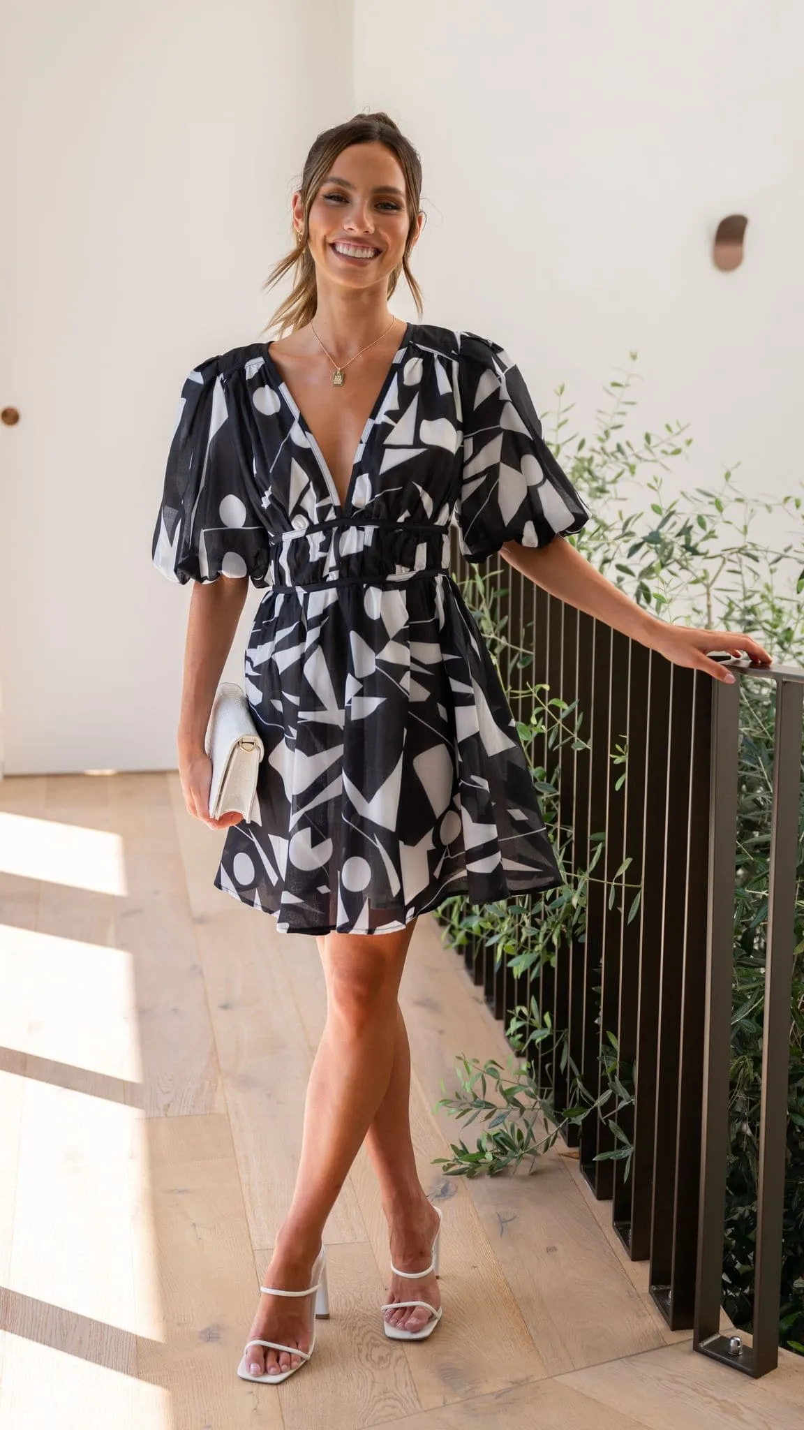 Venice Mini Dress - Black/White sold by Billy J product image thumbnail 3