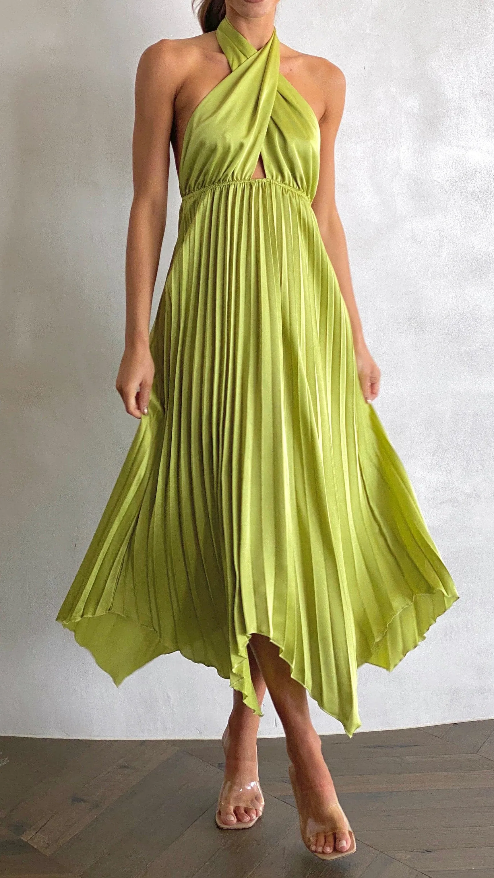 Miami Midi Dress - Lime sold by Billy J