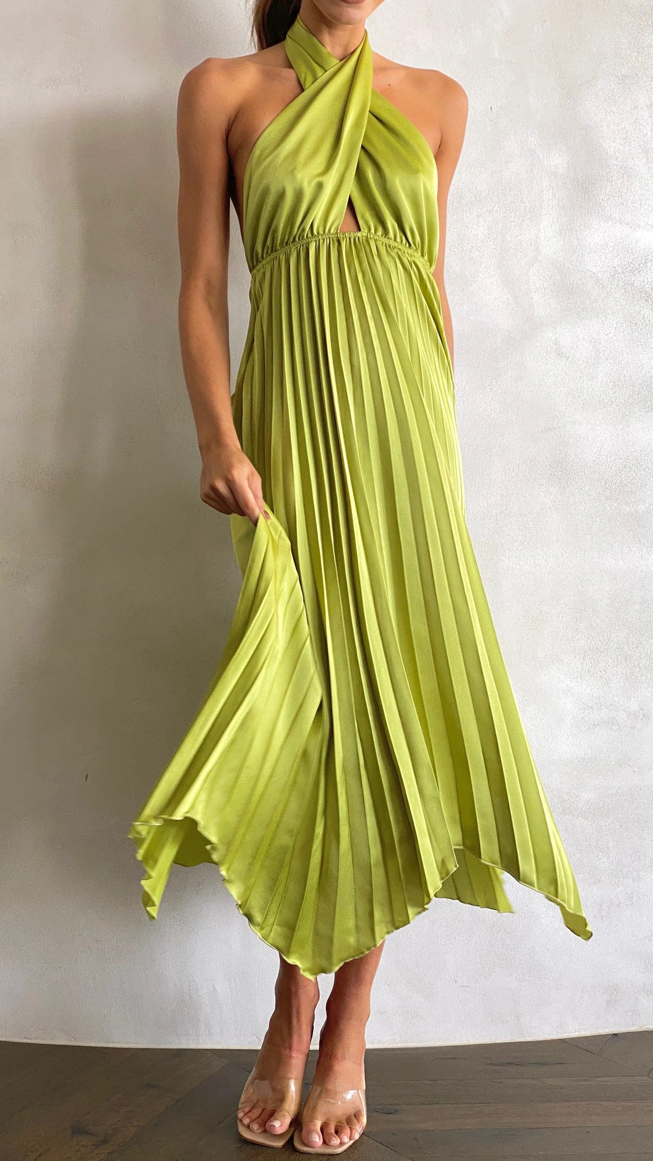 Miami Midi Dress - Lime sold by Billy J product image thumbnail 5