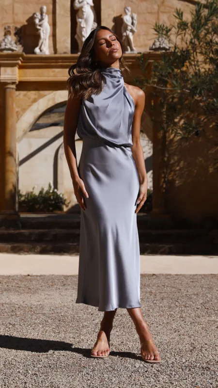 Esther Maxi Dress - Steel Blue sold by Billy J