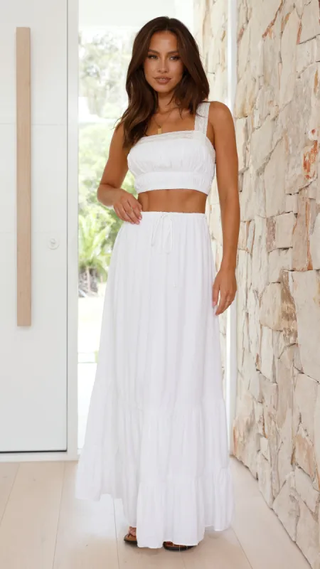 Caitriona Maxi Skirt - White sold by Billy J