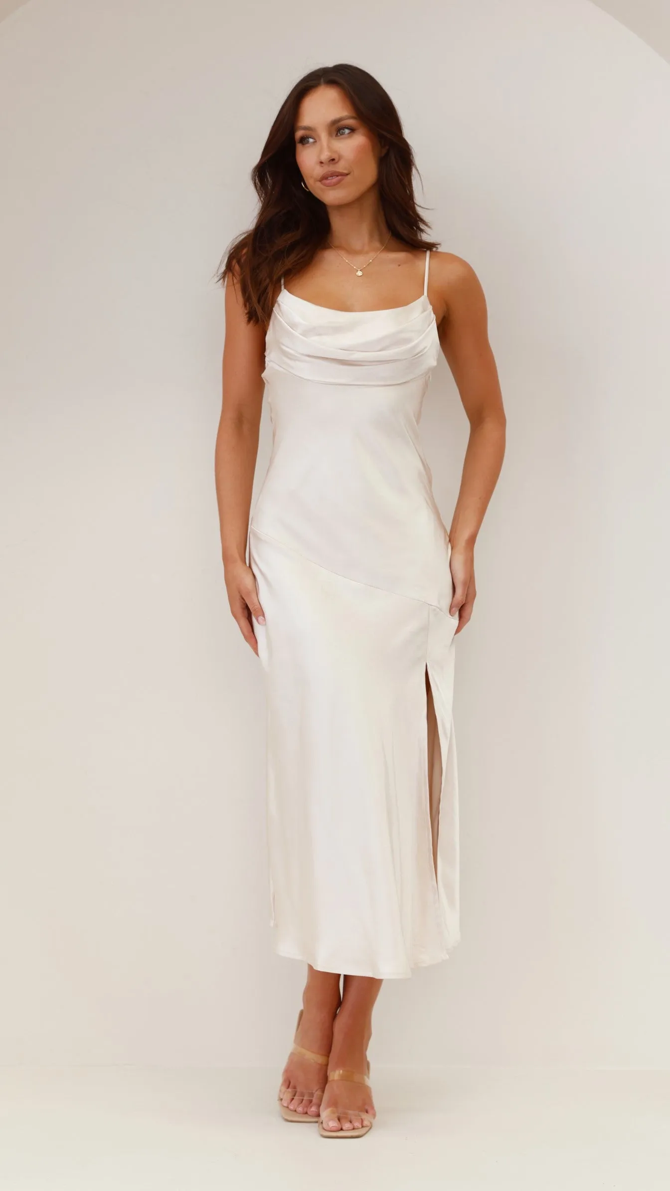 Celina Midi Dress - Champagne sold by Billy J