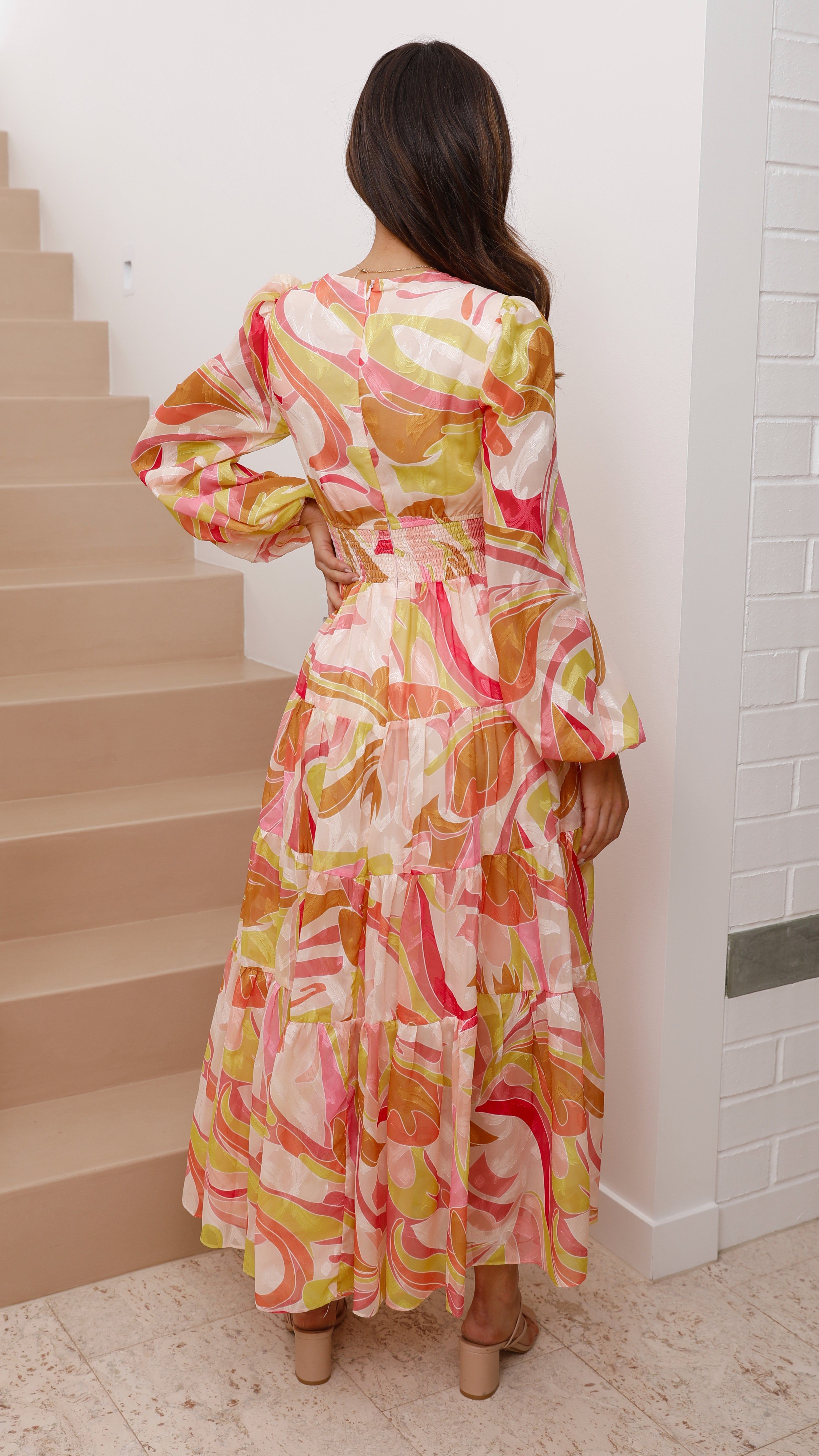 Lauren Maxi Dress - Yellow Print sold by Billy J product image thumbnail 2