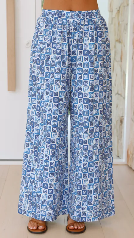 Calypso Pants - Ocean Print sold by Billy J