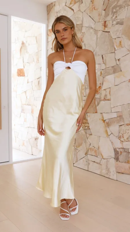 Latea Midi Dress - Yellow sold by Billy J