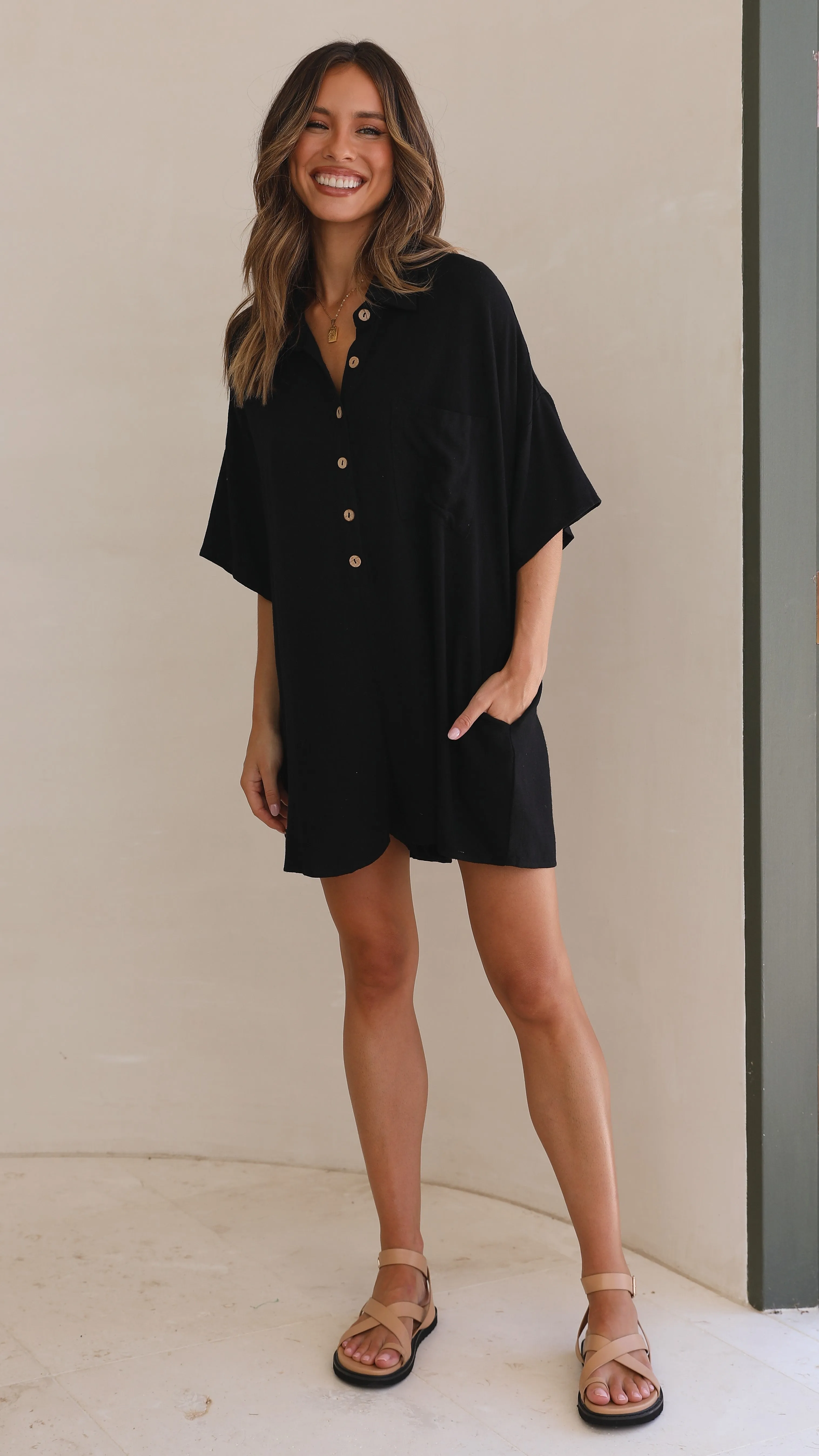 Keely Playsuit - Black sold by Billy J product image thumbnail 3