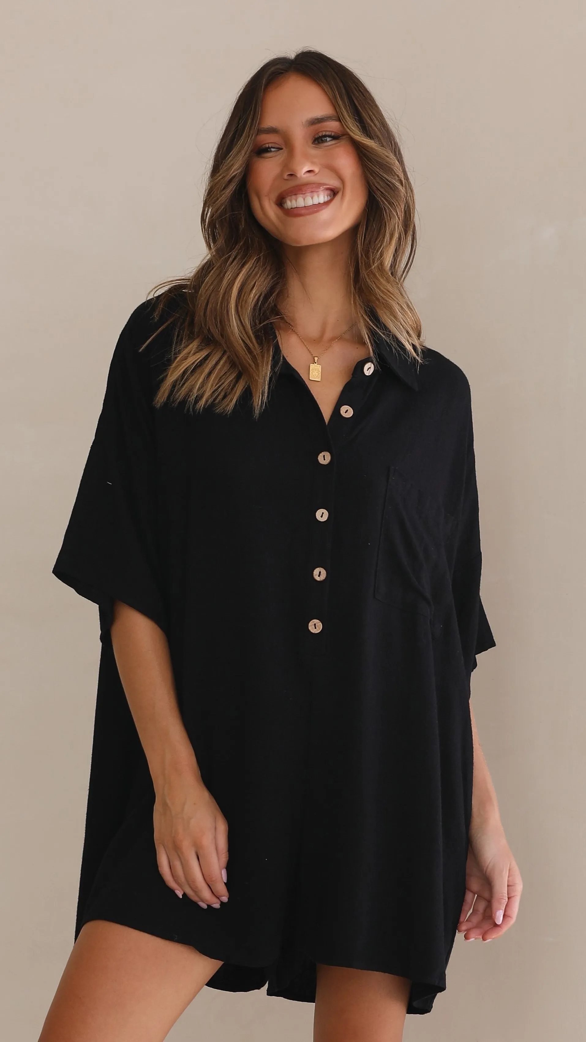 Keely Playsuit - Black sold by Billy J