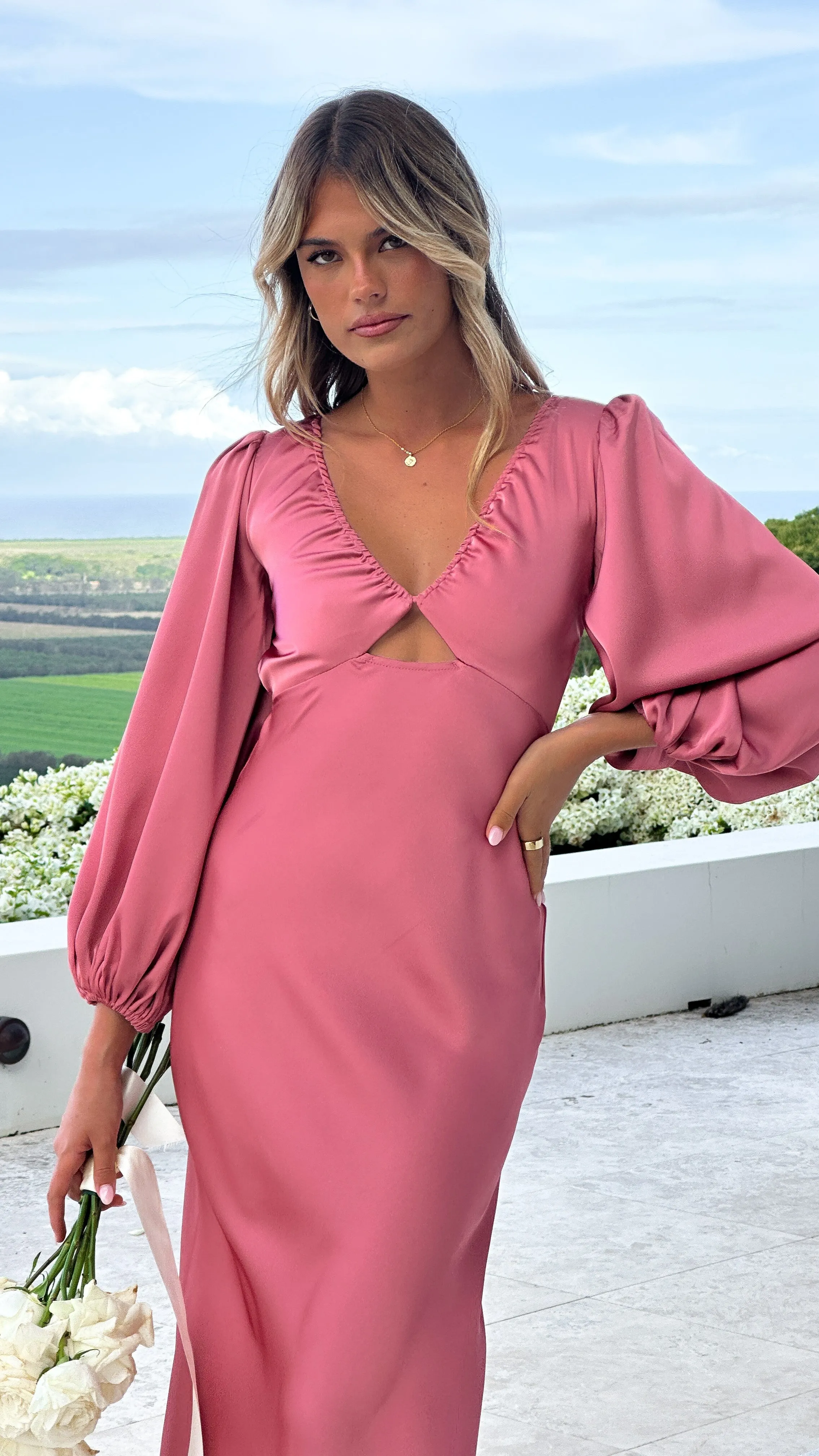 Cleo Midi Dress - Baked Rose sold by Billy J product image thumbnail 4