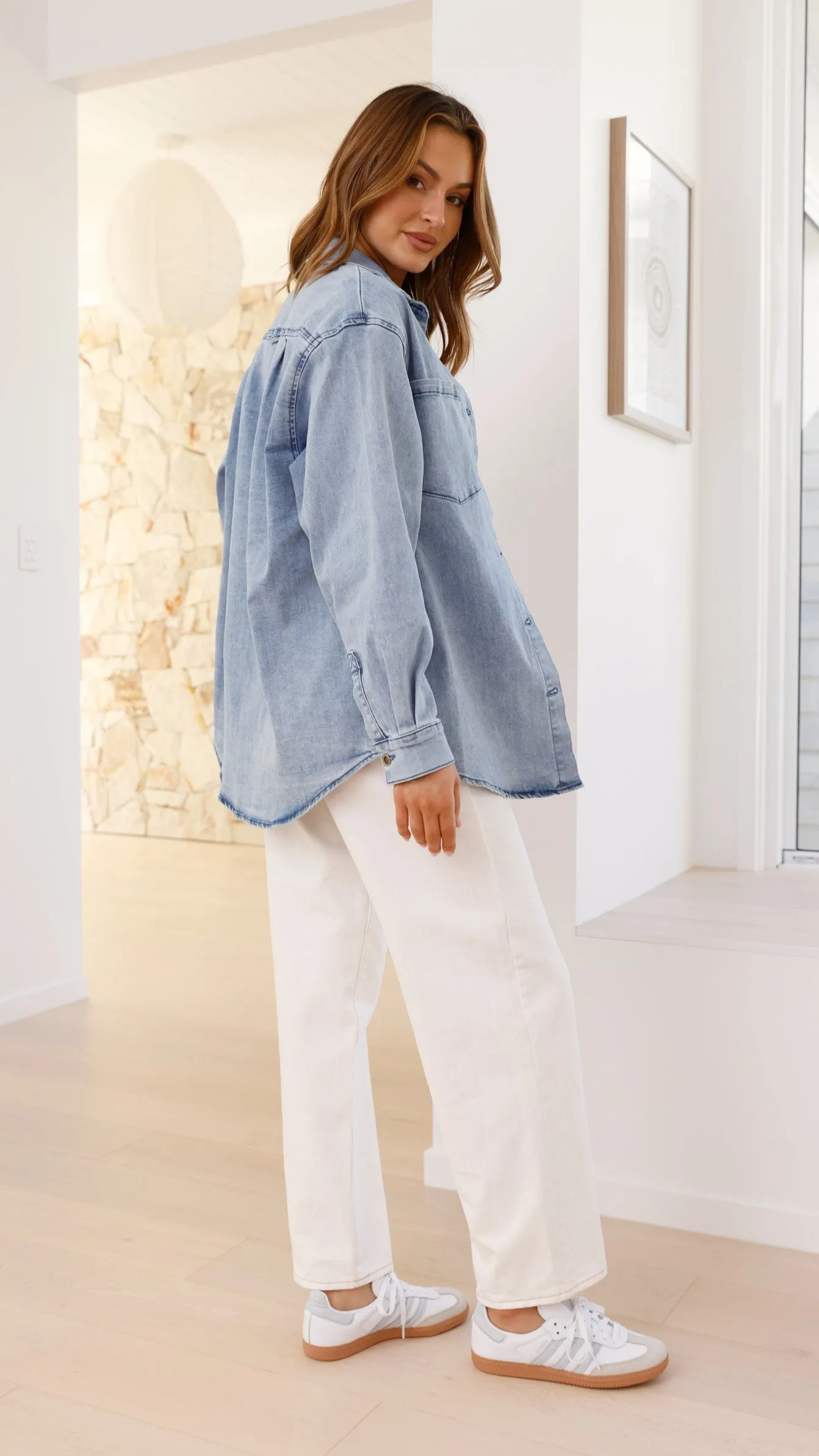 Nakeisha Shirt - Mid Blue Denim sold by Billy J product image thumbnail 3