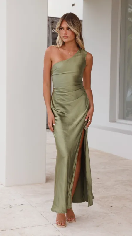 Victoria Maxi Dress - Olive sold by Billy J