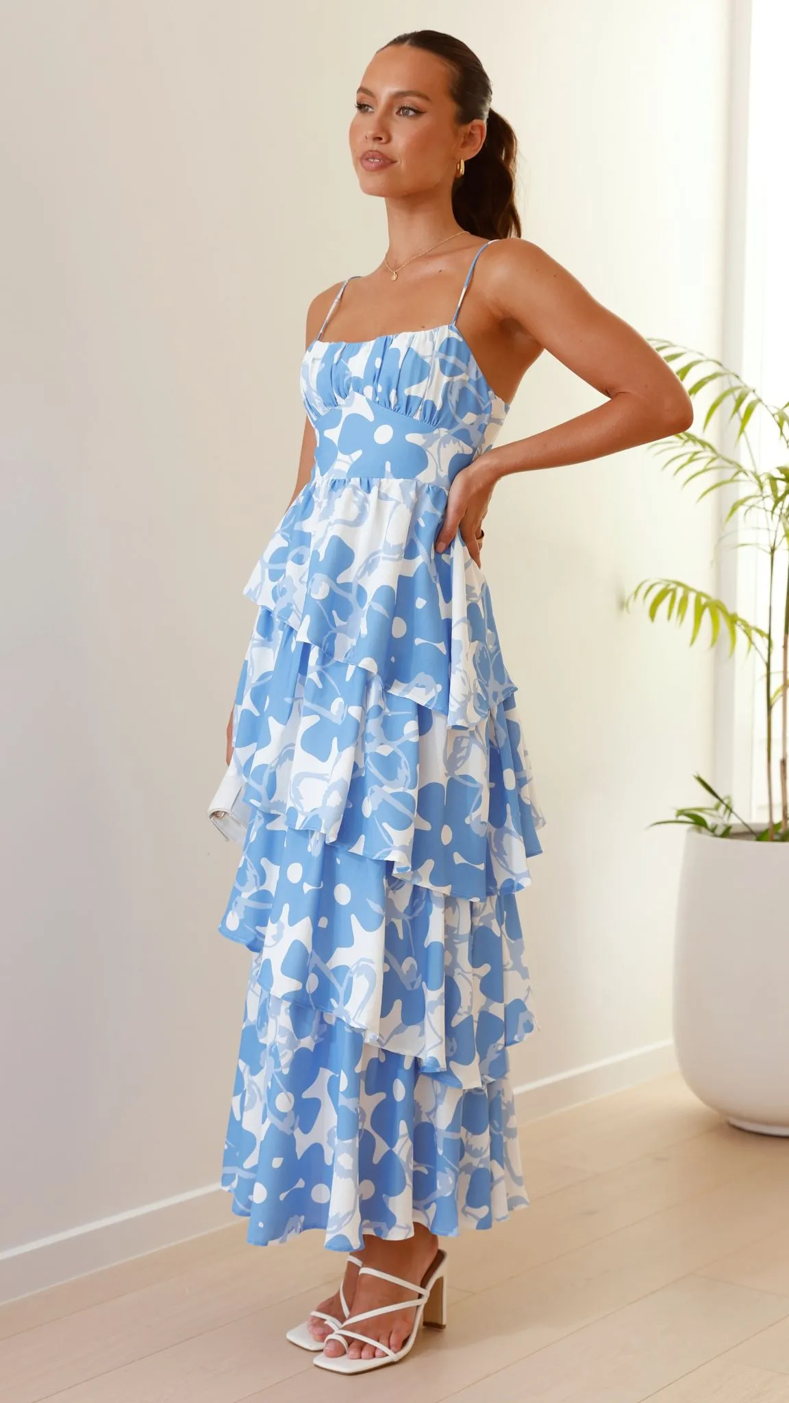 Karma Maxi Dress - Blue/White sold by Billy J product image thumbnail 3