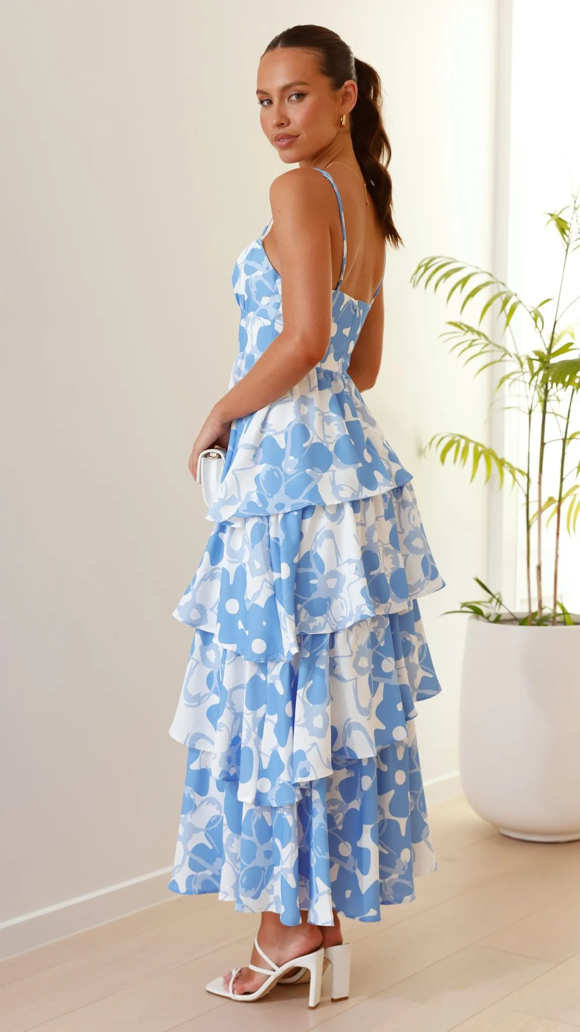 Karma Maxi Dress - Blue/White sold by Billy J product image thumbnail 2