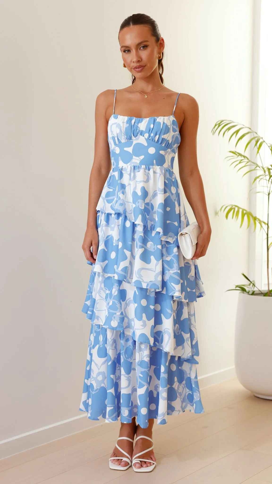 Karma Maxi Dress - Blue/White sold by Billy J product image thumbnail 5