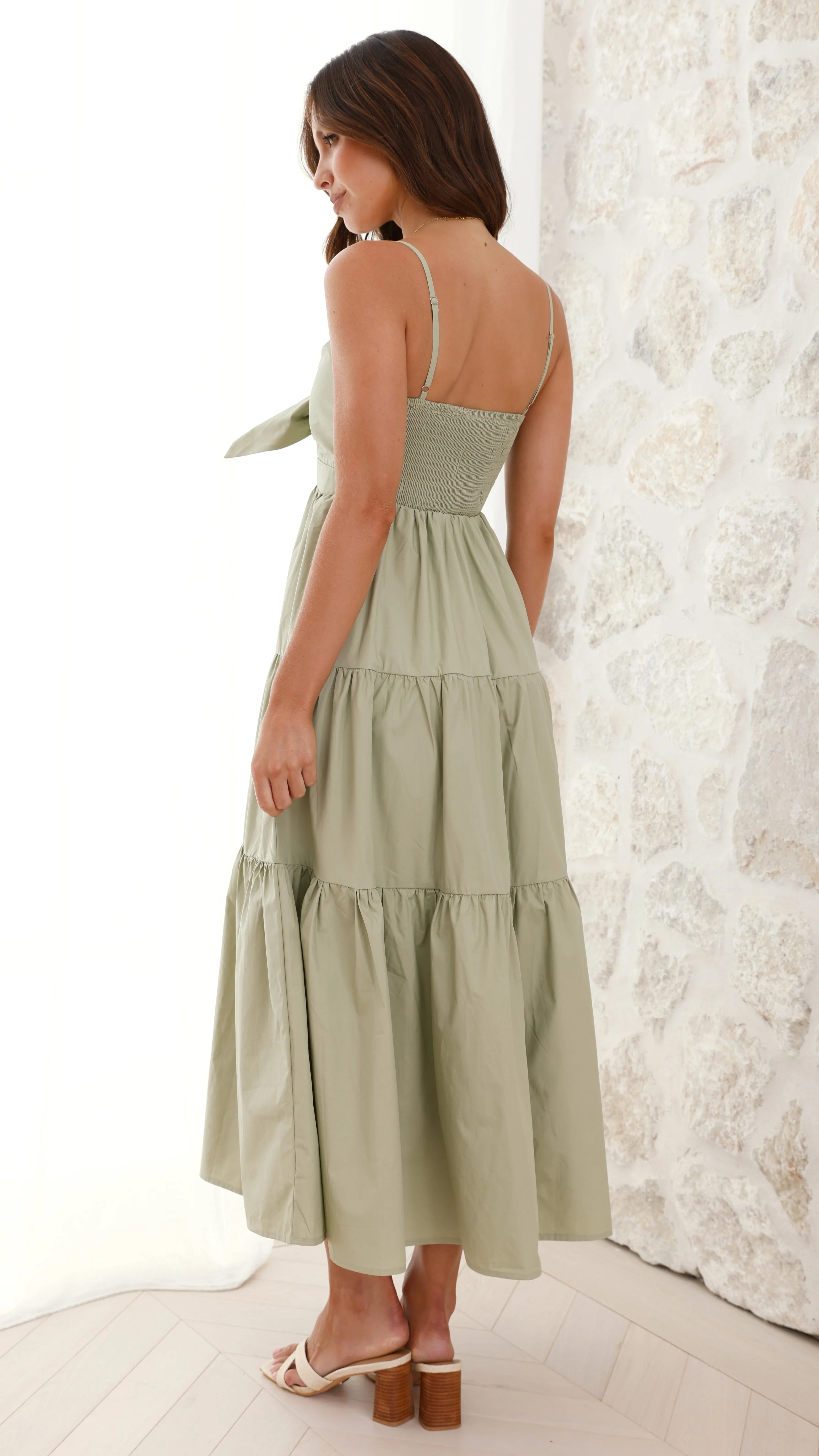 Iggy Midi Dress - Sage sold by Billy J product image thumbnail 2