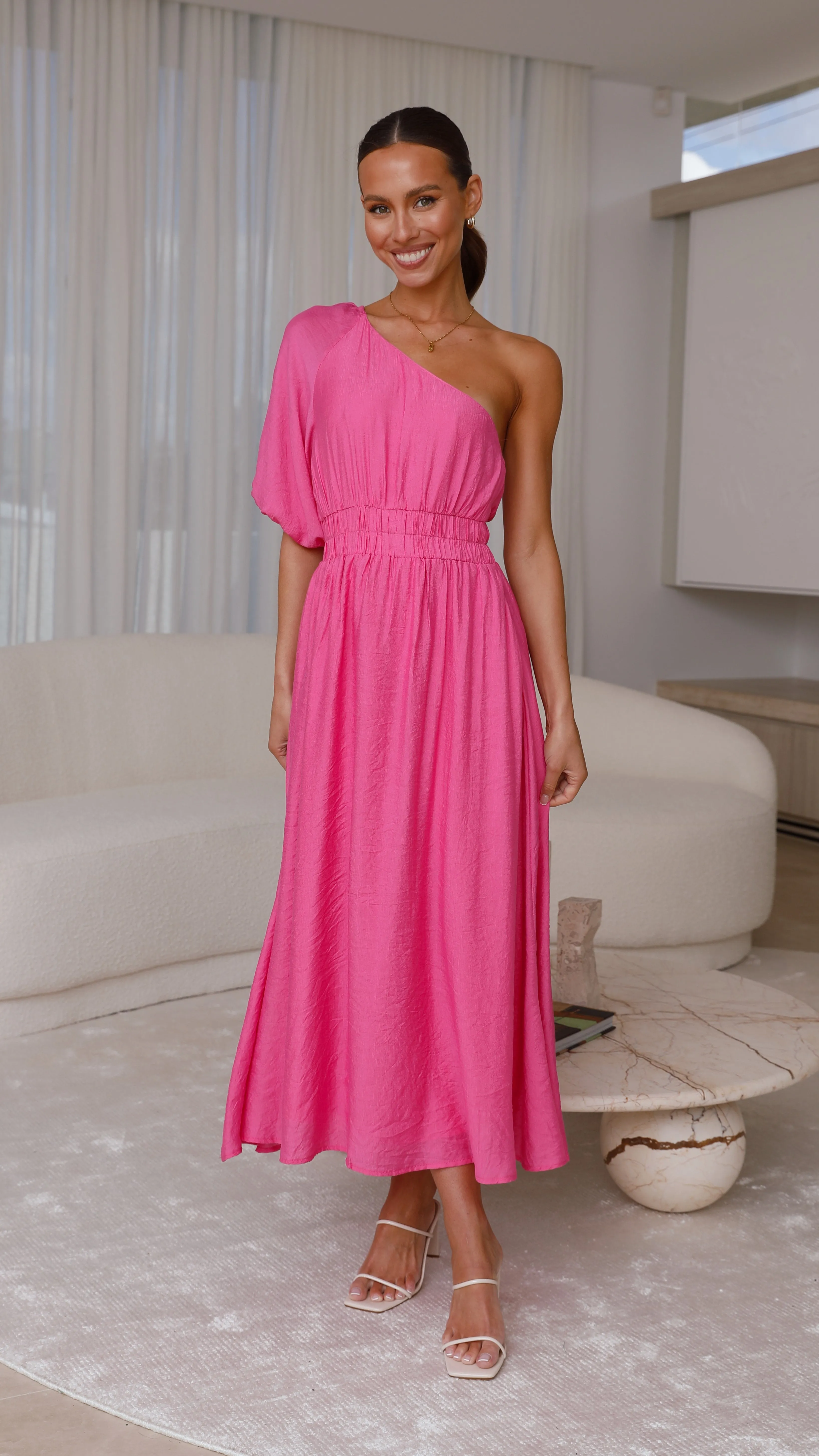 Erica Midi Dress - Pink sold by Billy J