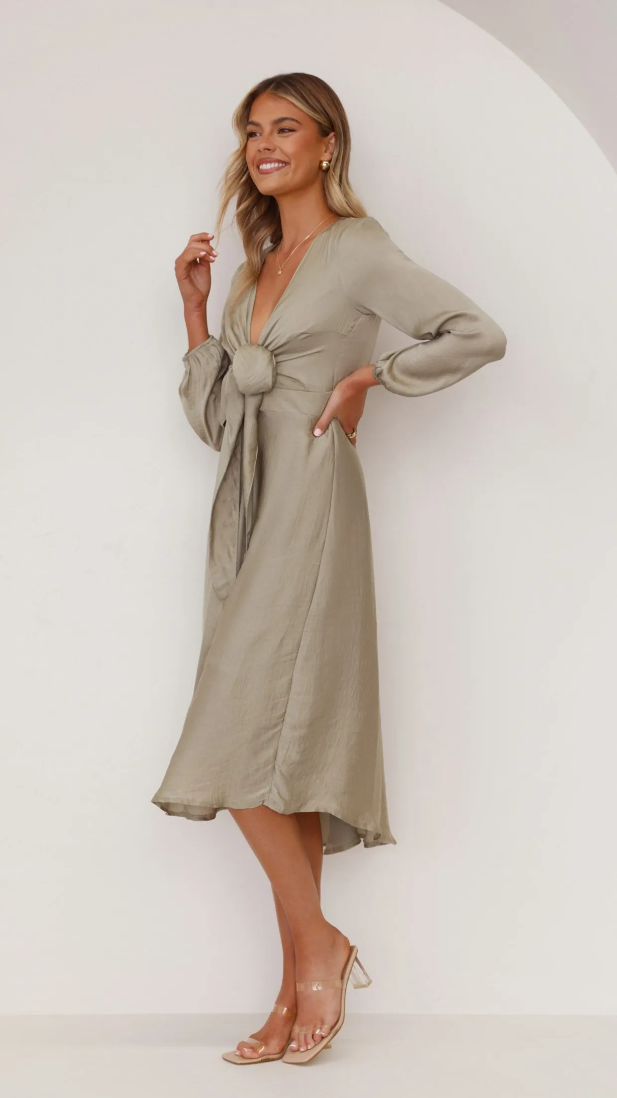 Starry Nights Dress - Olive sold by Billy J product image thumbnail 2