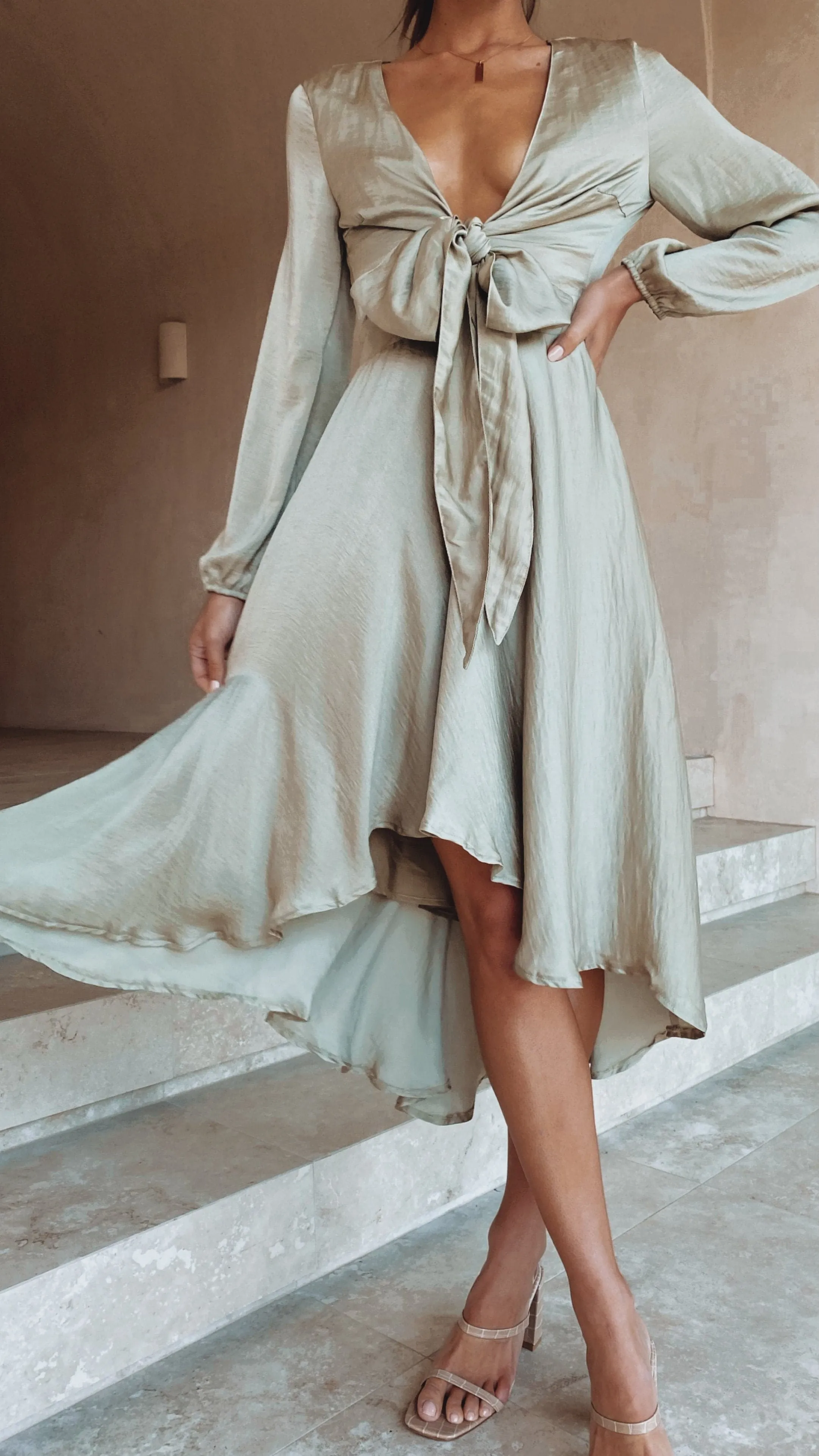 Starry Nights Dress - Olive sold by Billy J product image thumbnail 4