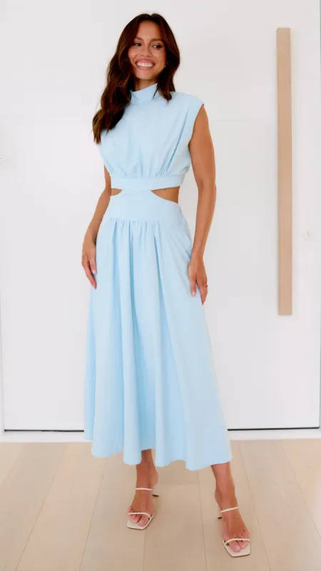 Maddison Midi Dress - Sky Blue sold by Billy J