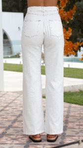 Badru Straight Leg Jeans - White Denim sold by Billy J