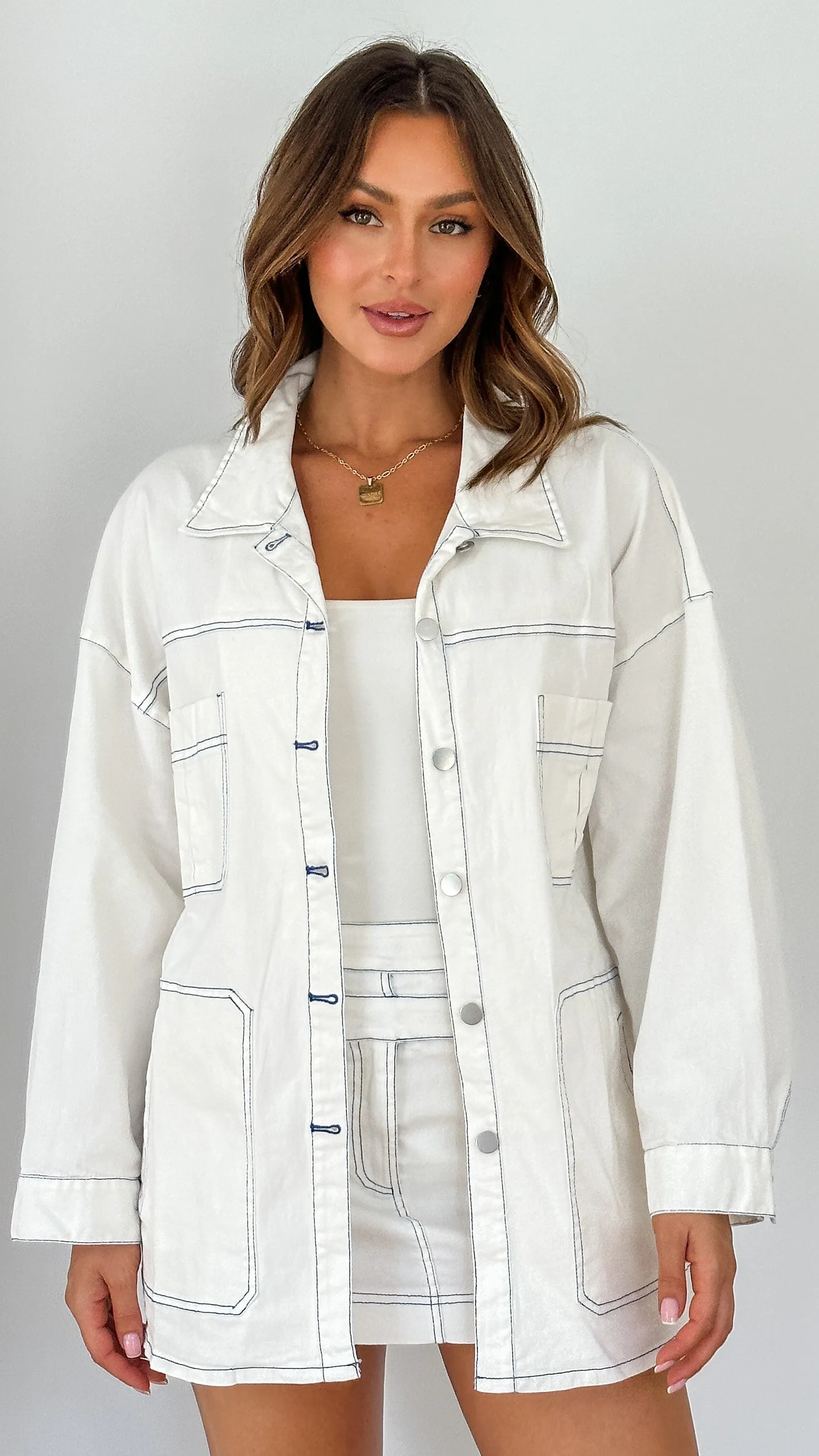 Lorelei Jacket - White sold by Billy J product image thumbnail 5