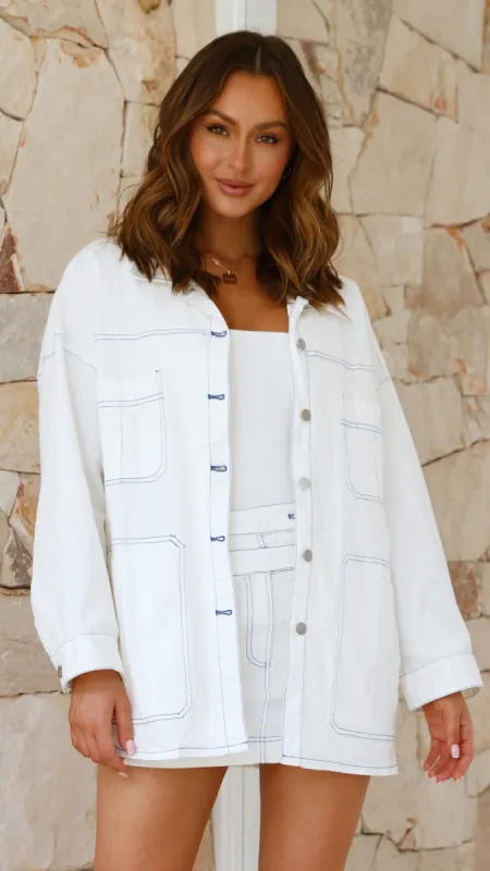 Lorelei Jacket - White sold by Billy J