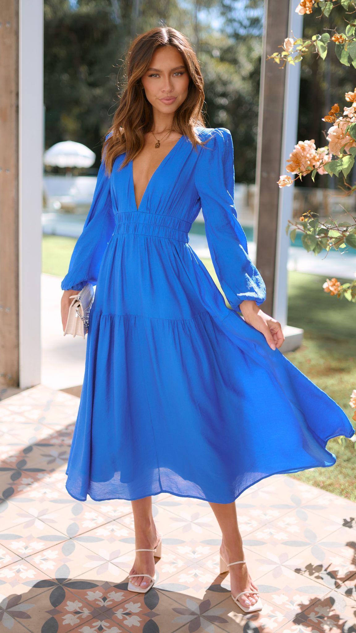 Erin Long Sleeve Midi Dress - Cobalt Blue sold by Billy J product image thumbnail 4