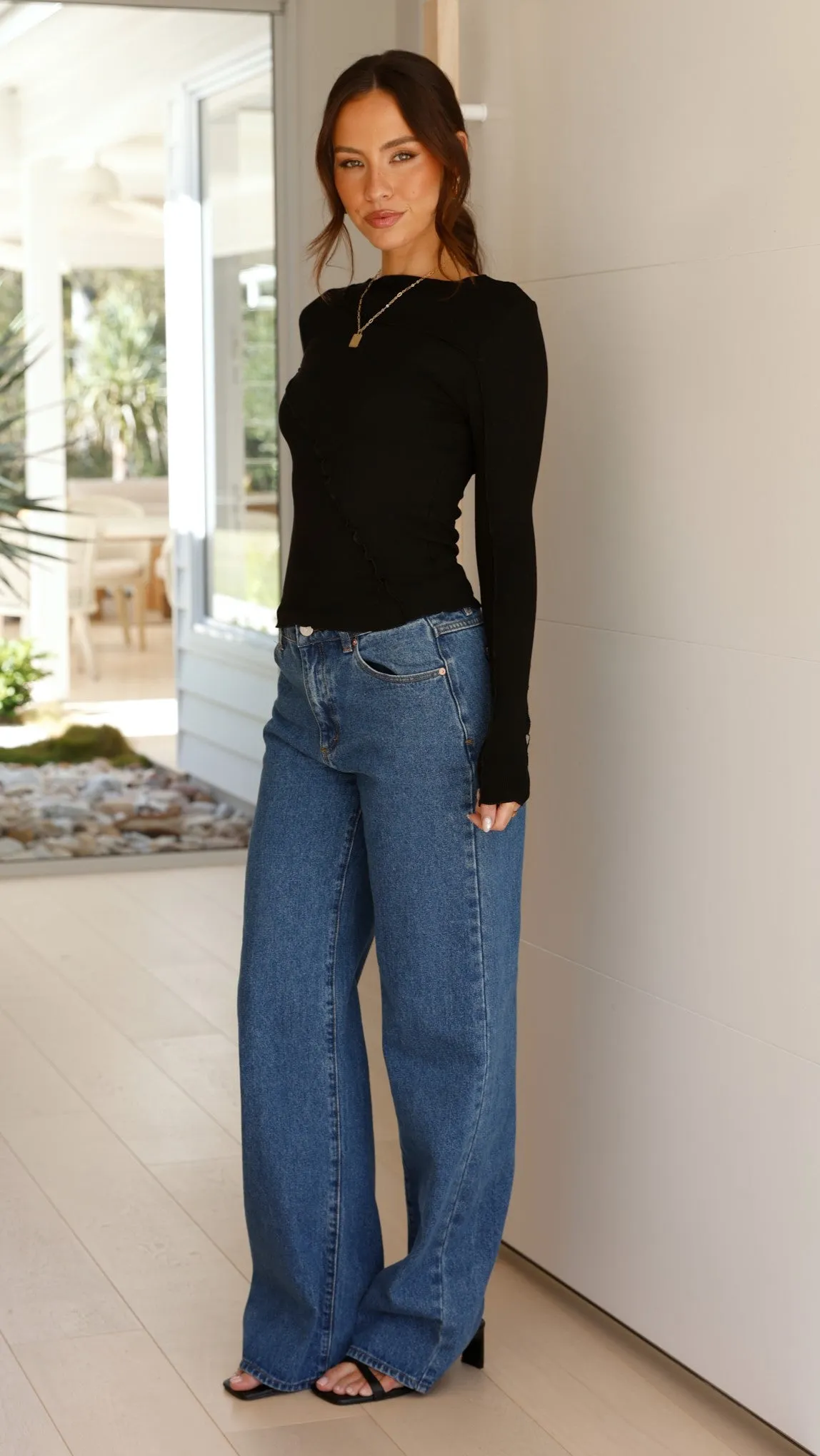 Leya Long Sleeve Top - Black sold by Billy J product image thumbnail 4