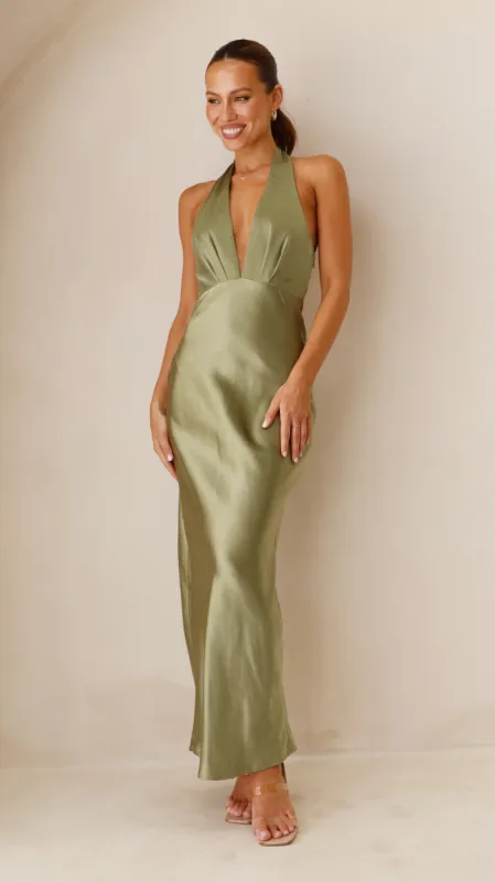 Chloe Maxi Dress - Olive sold by Billy J